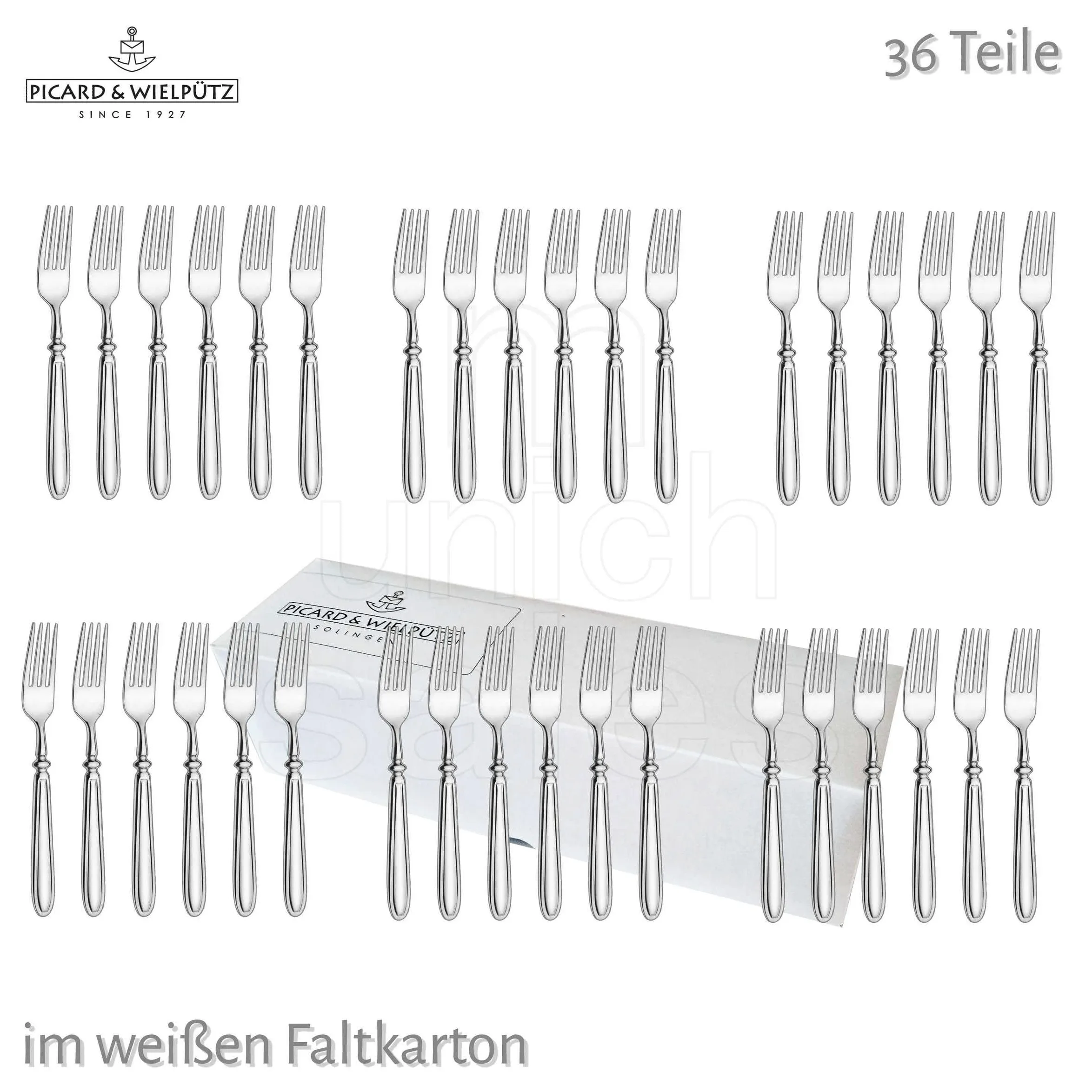 36 tenedores para aperitivos de postre, la serie Landhaus de Picard & Wielpütz