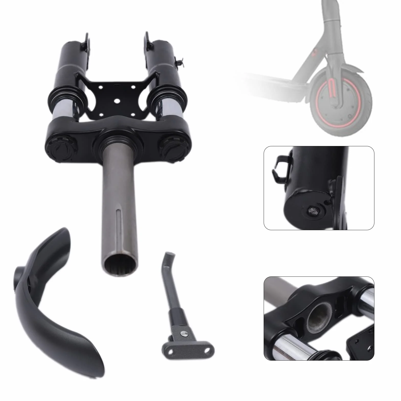 Horquillas de suspensión de aleación de aluminio con soporte y defensa, piezas de absorción de impactos para Xiaomi M365, 1S, Pro, Pro2 y Mi3