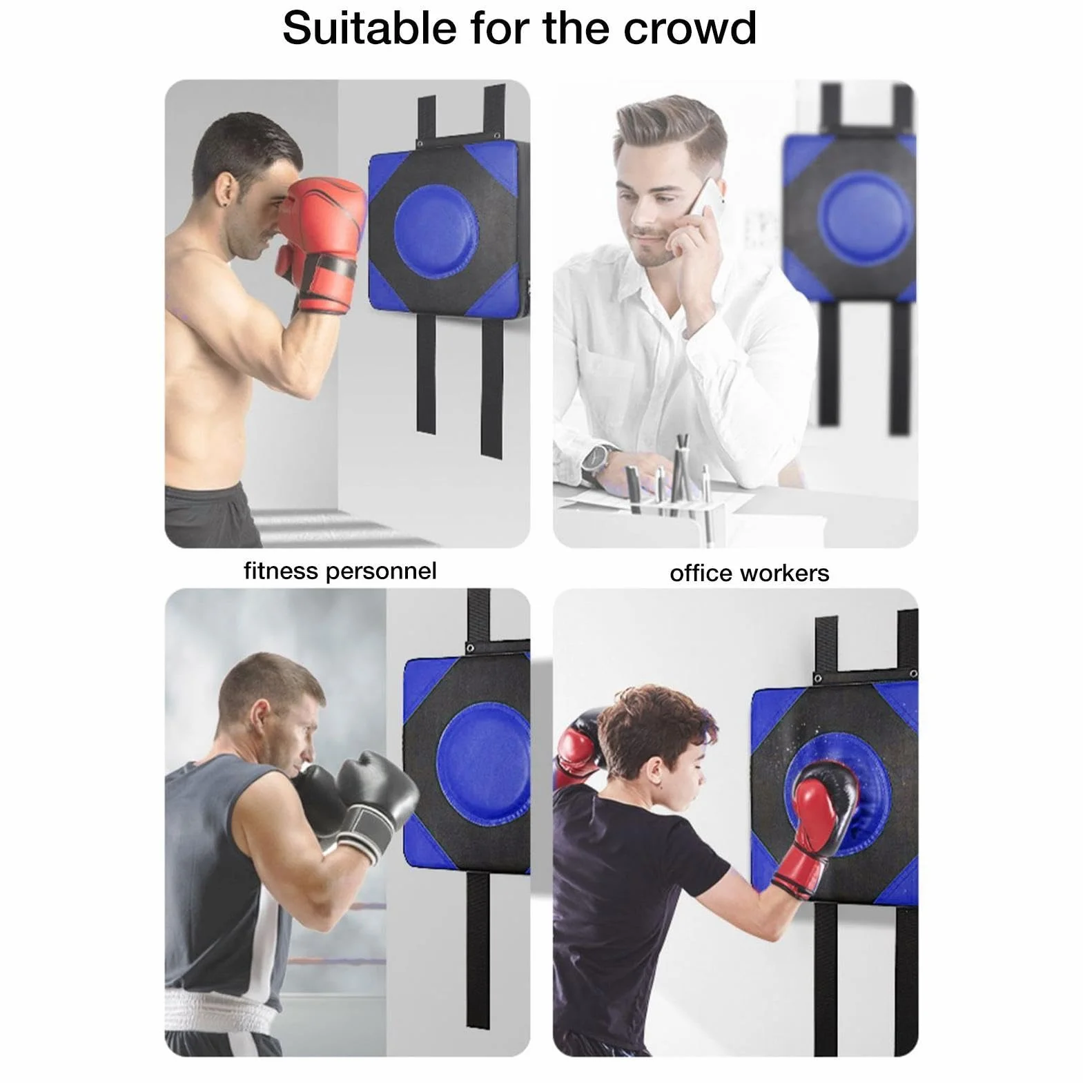 Almohadilla de Boxeo para Pared, Saco de Boxeo Montado, Objetivo de Entrenamiento de Cuero PU