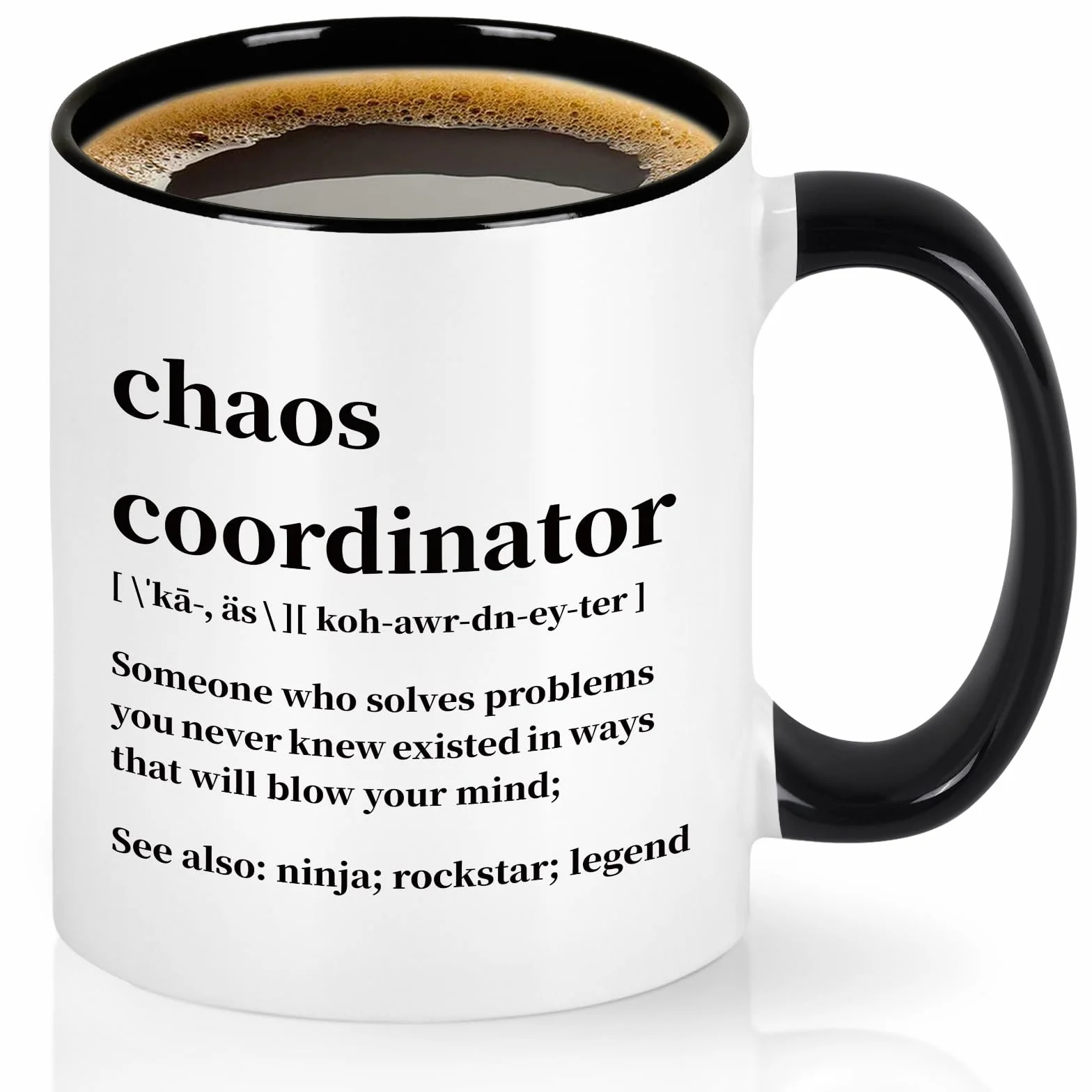 Cabtnca Regalo de coordinador del caos, regalos de Navidad, regalos de agradecimiento para mujeres y hombres, compañeros de trabajo, empleados, enfermeras, amigos, profesores, jefes, directores, tazas