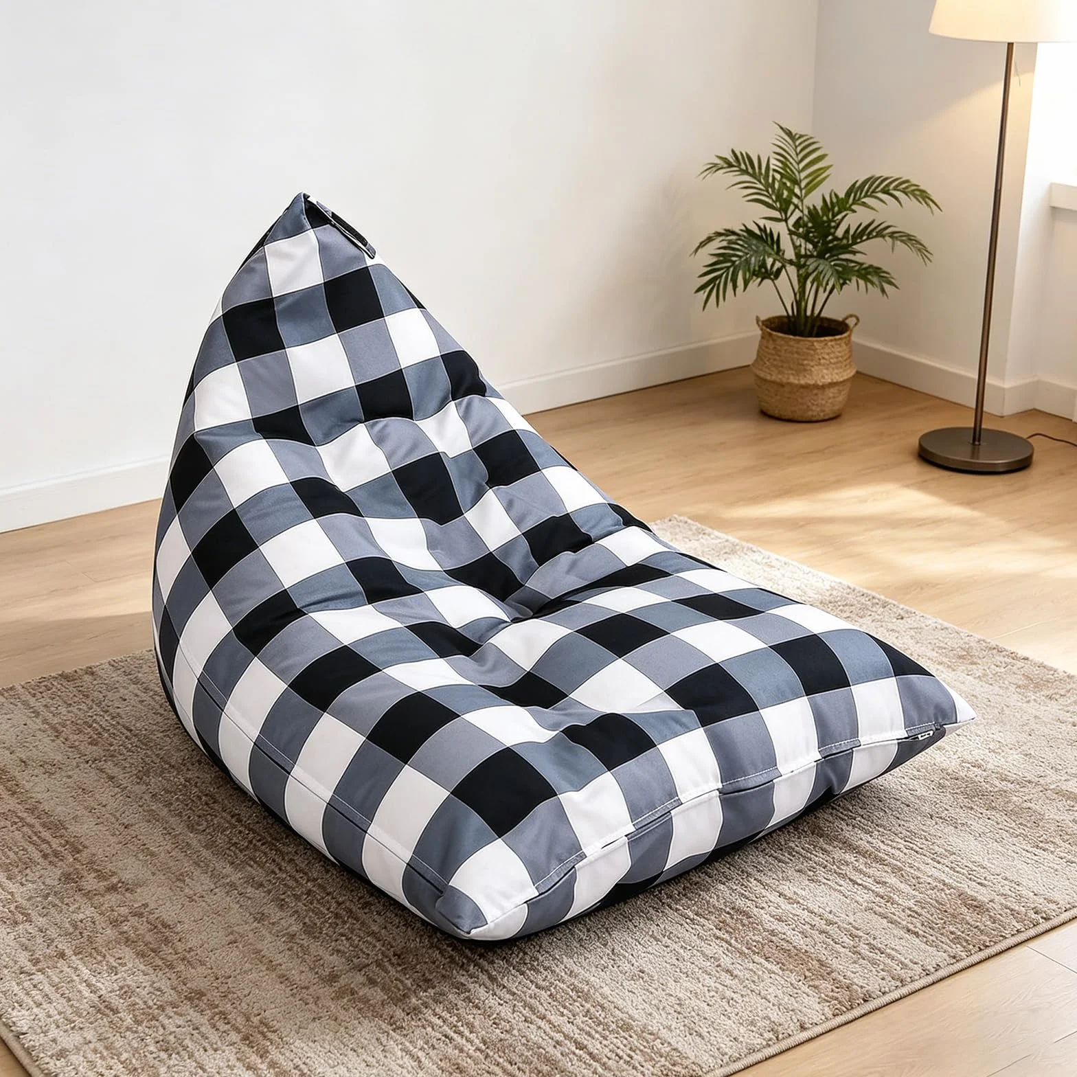 BYZESTY - Funda para puf, almacenamiento de peluches, puf para juguetes de peluche, sillón puf para niños, puf para habitación infantil, sofá infantil (diseño de sirena-2)