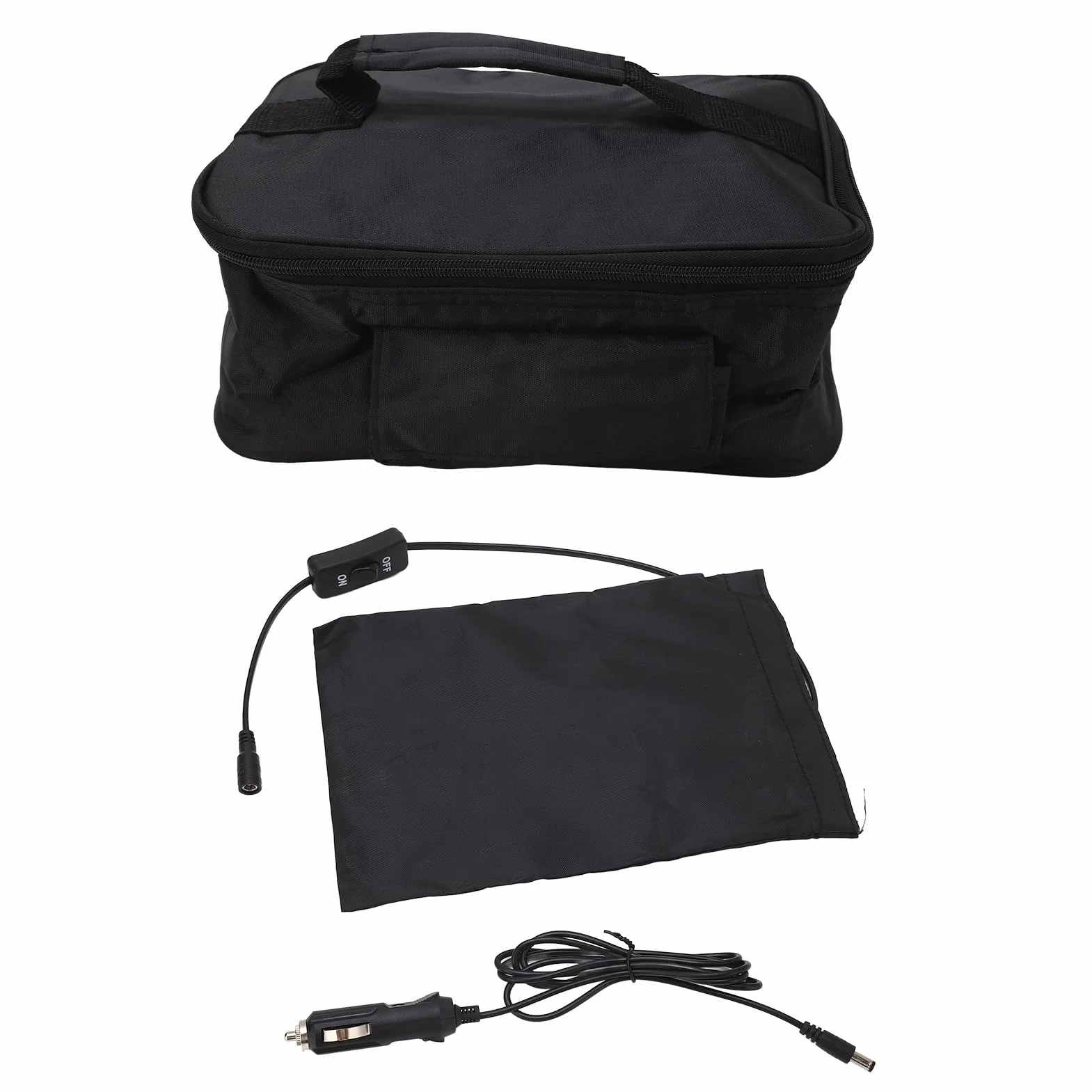 Horno de Microondas para Automóvil ,Mini Microondas Portátil para Automóvil 12V Horno Eléctrico Caja de Picnic de Calentamiento Rápido ,Viaje para Acampar Comida para Cocinar Negro