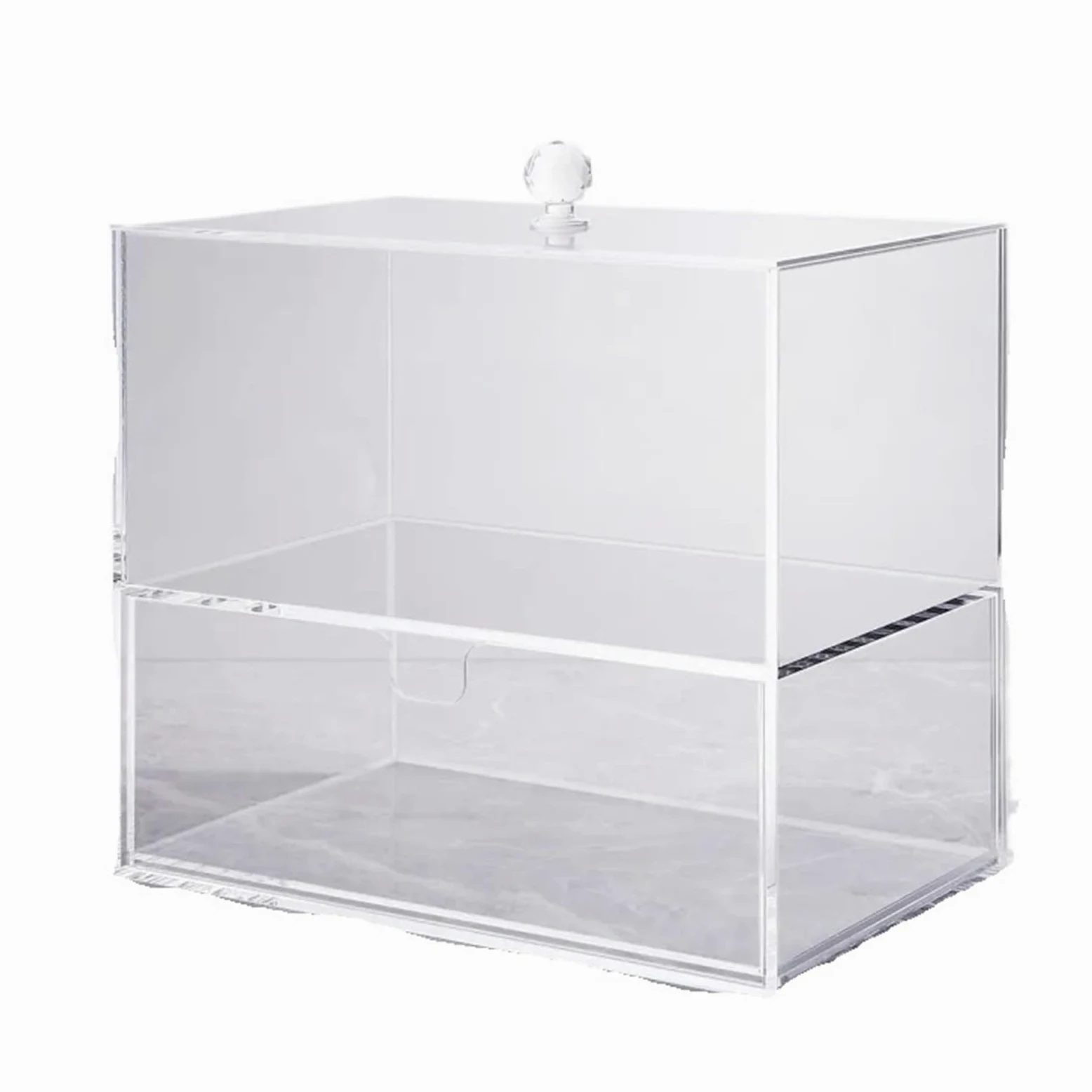 Organizador multifuncional de cápsulas de té y café, dispensador de bolsas de té de 2 niveles con cajón para cápsulas para Nespresso y KCup, elegante caja de almacenamiento para el hogar y el bar