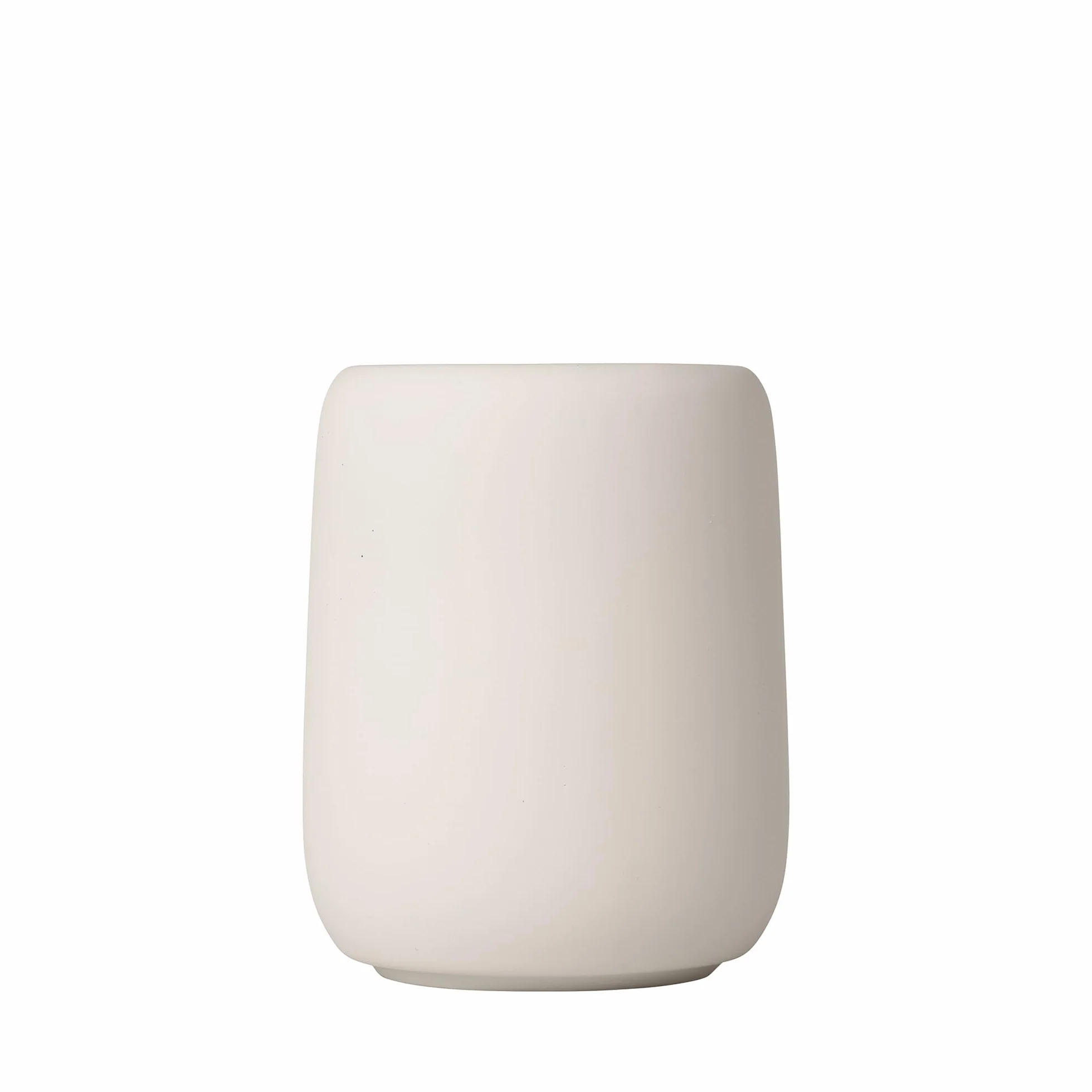 blomus -Sono- Vaso para cepillos de Dientes de cerámica, Moonbeam, Soporte para Cepillo de Dientes con Espacio para Cepillo de Dientes y Pasta de Dientes, Tacto Suave, Exclusivo Accesorio de baño