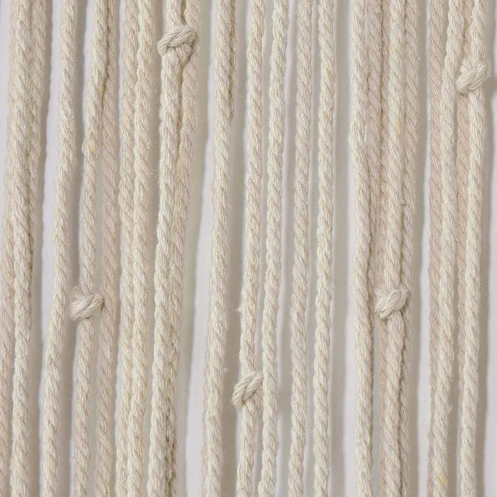 Cortina de Hilos Tejida a Mano, Hilo de algodón, para Puerta, decoración de Fondo de Boda, Cortina de Fondo de Puerta