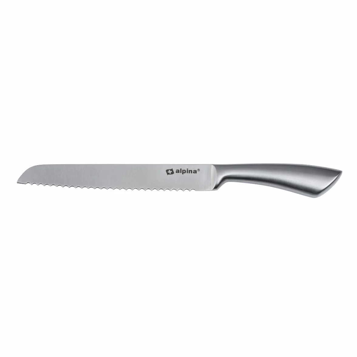 alpina Cuchillo de Pan, Metal, Plata, One Size