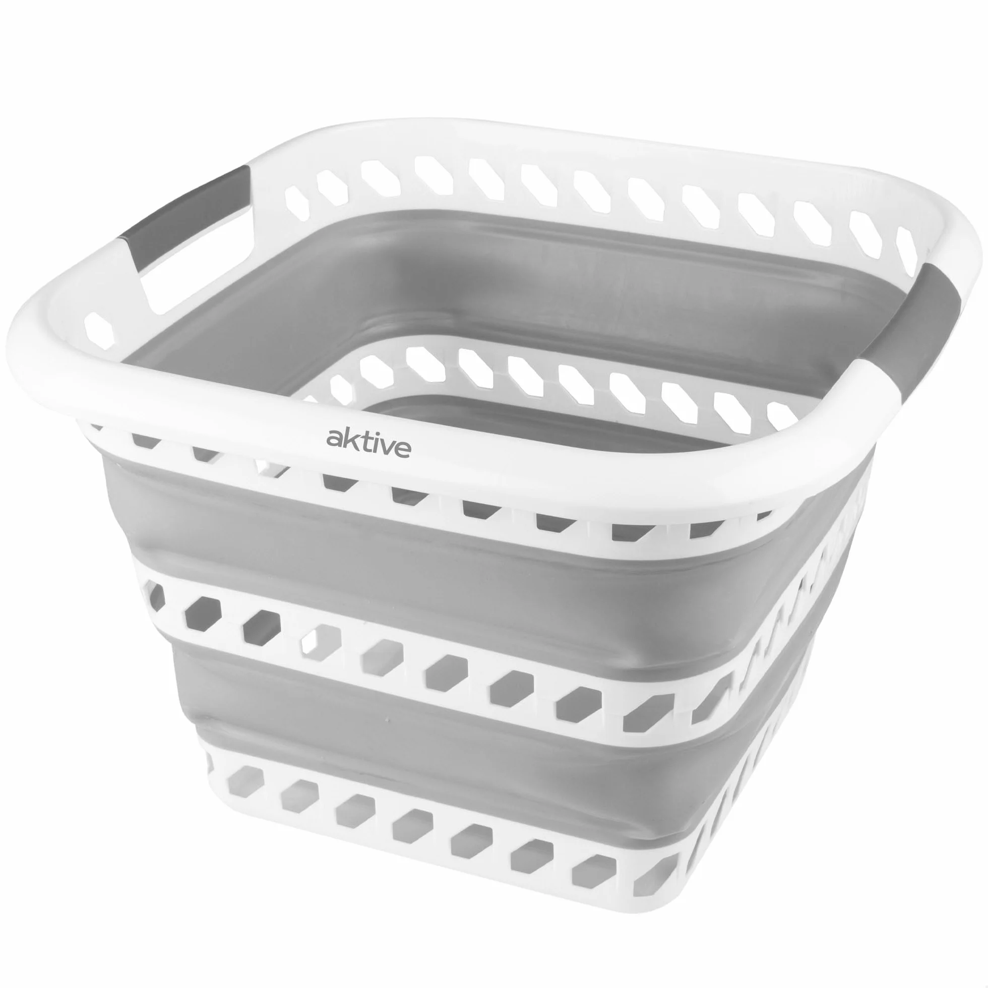 AKTIVE Cesta plegable 40 litros, Formato cuadrado, 49 x 48 x 33 cm, Plegado compacto, Libre de BPA, Caja de almacenamiento portátil, Cesto ropa sucia plegable, Para hogar, Camping y picnic (63115)