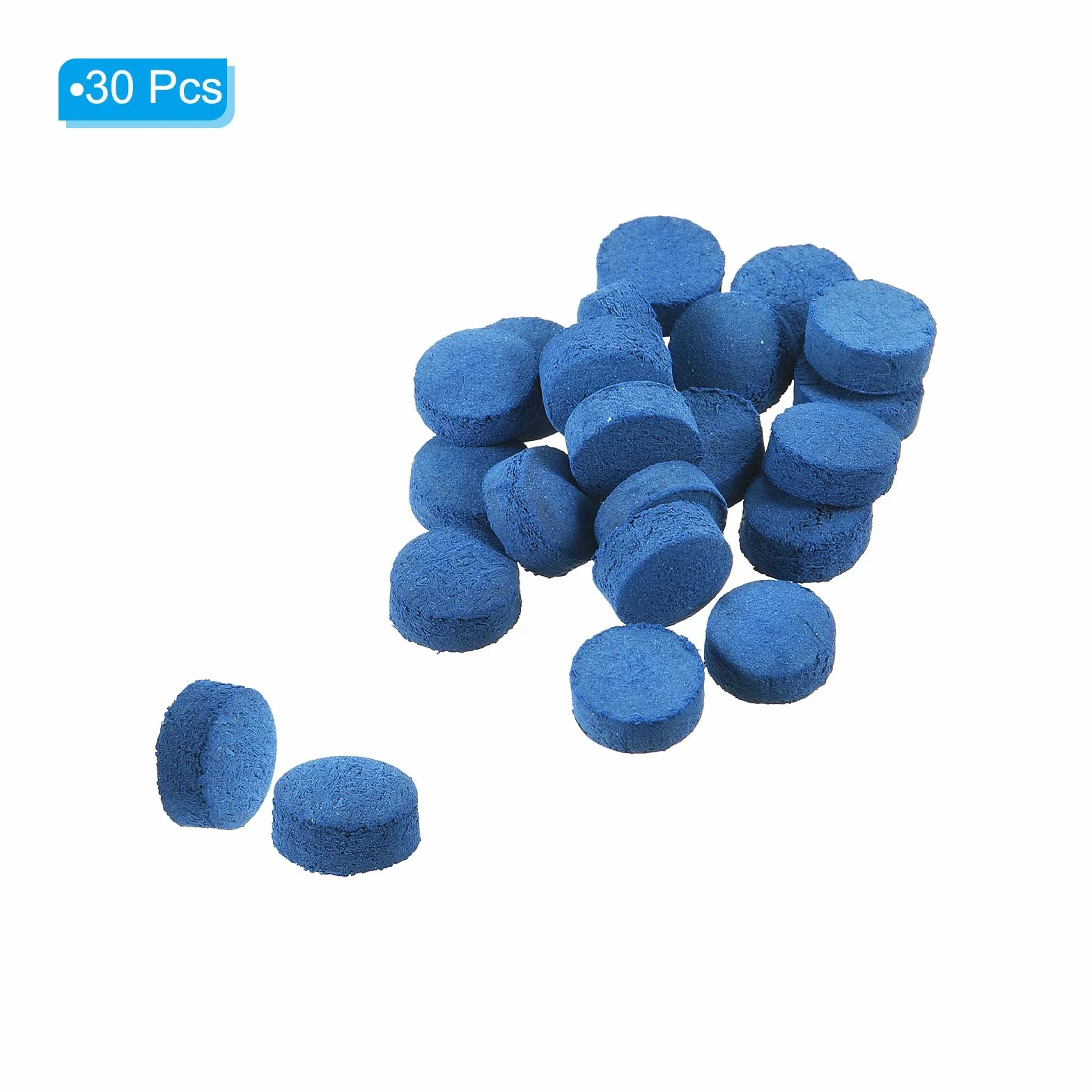 PATIKIL Puntas de Taco de Billar de 9mm, Paquete de 30 Puntas de Repuesto para Taco de Billar, Puntas de Taco de Billar de Piscina, Azul