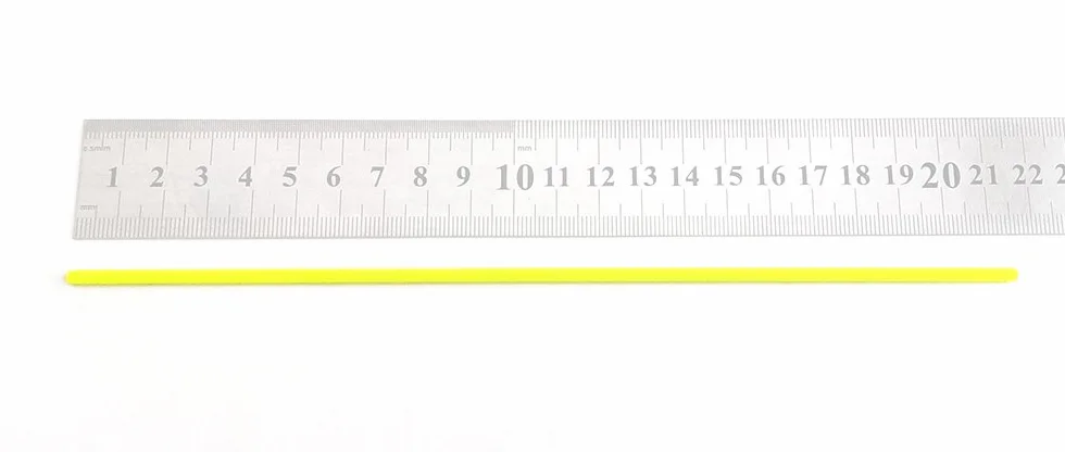 Tubos de Pesca Negro/Amarillo 20 cm Rectos para Terminales de Cebo