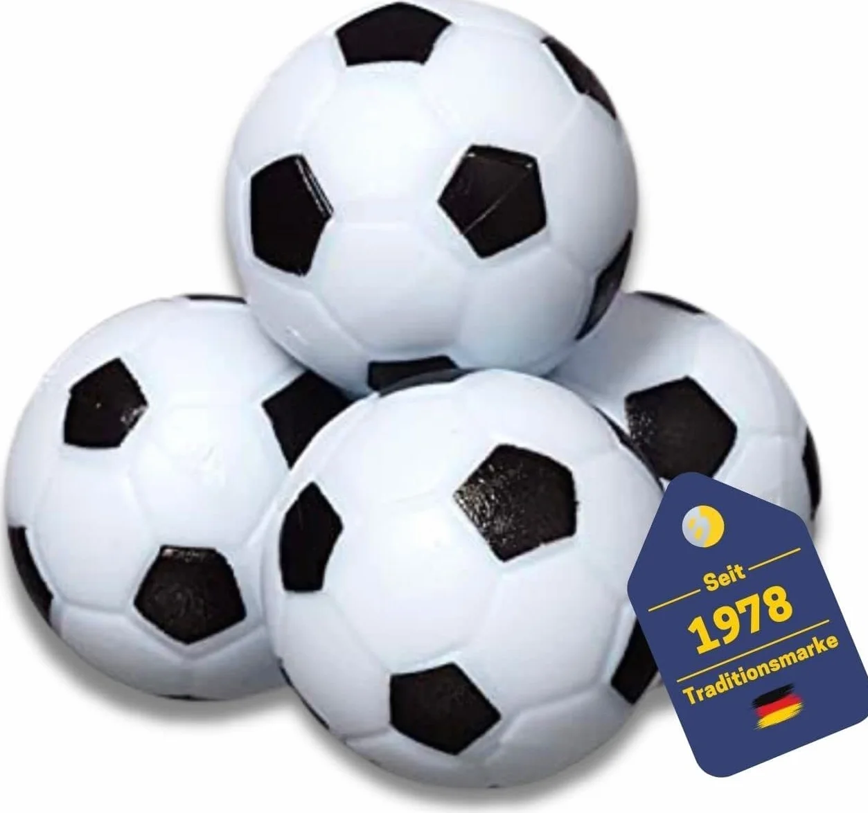 Juego de Pelotas de fútbol de Mesa Negro/Blanco