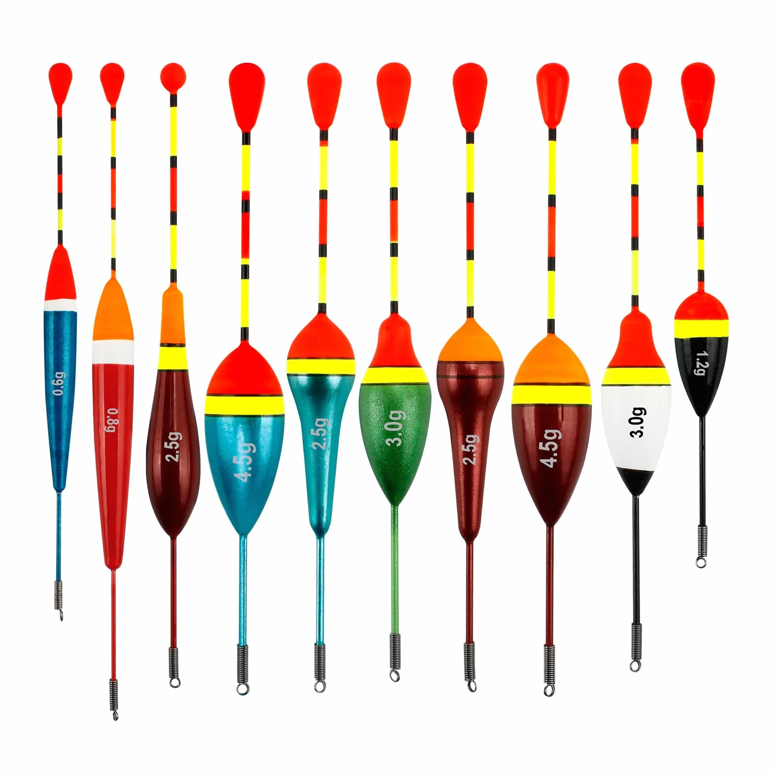 VIPMOON Flotador de Pesca Trucha 0.6-4.5g 10 Unidades