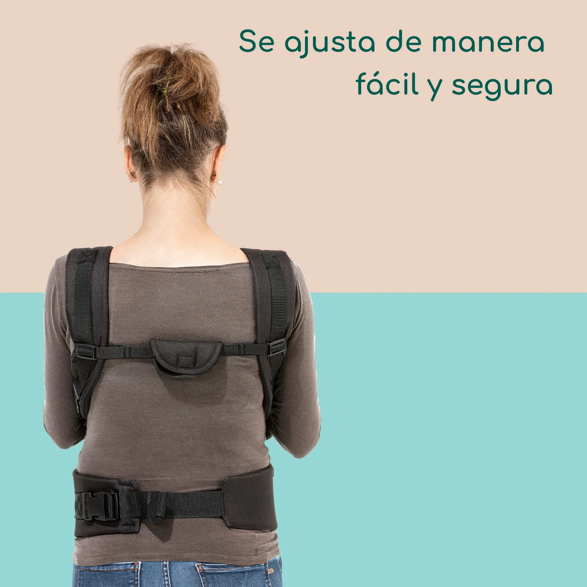 Bebeconfort Go4 Portabebés Ergonómico 4 posiciones, desde nacimiento hasta 15kg, Gris oscuro