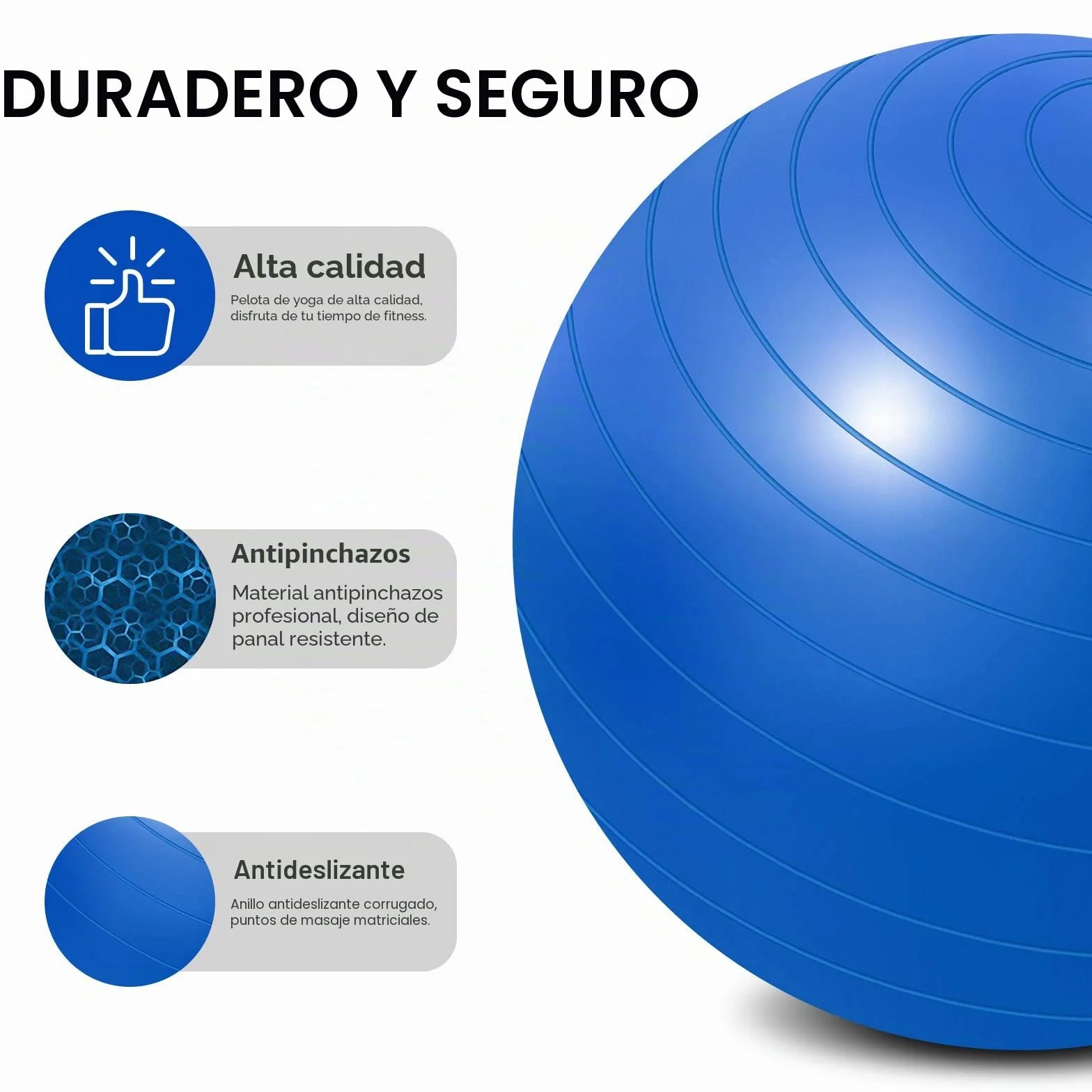 Flintronic Pelota de Pilates 55cm 65cm 75cm 85cm Fitness Ejercicio Equilibrio Entrenamiento