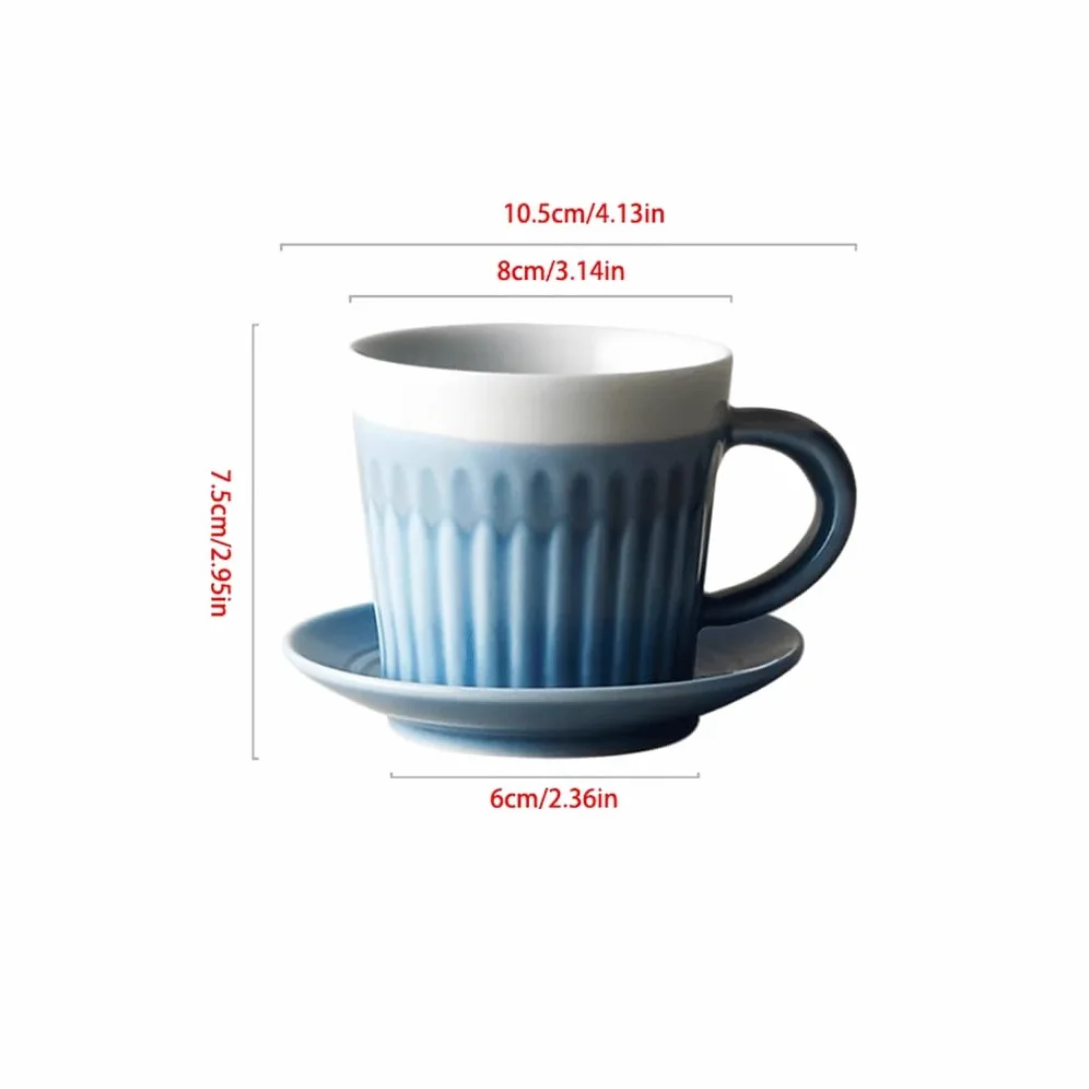 ENGENDER Tazas Cafe Taza De Café Y Platillo Cerámica Simples Hechos A Mano Té La Tarde Individual Mug Cups