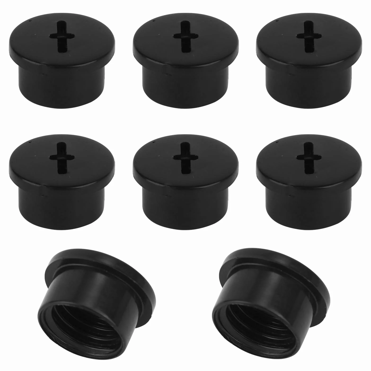 Tornillos Válvula Vejiga para Riddell Speedflex y Speed Icon, Plástico Casco Fútbol Tapones Válvula Negro