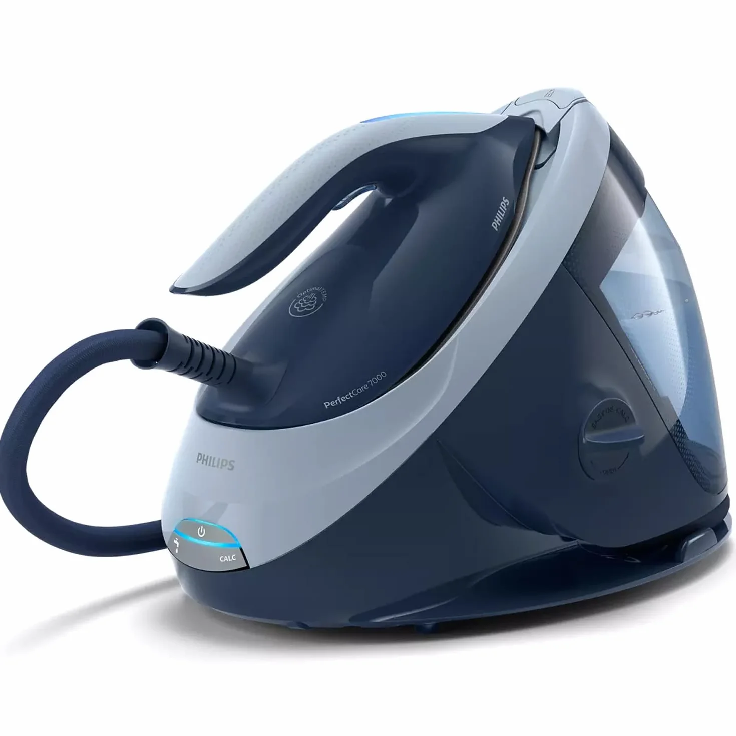 Philips PerfectCare Serie 7000 Generador de Vapor - 2100 W, Salida de Vapor de 600 g, 8,0 Bares de Presión, Tecnología OptimalTEMP, Depósito de 1,8 l, Azúl Marino/Azúl oscuro (PSG7030/20)