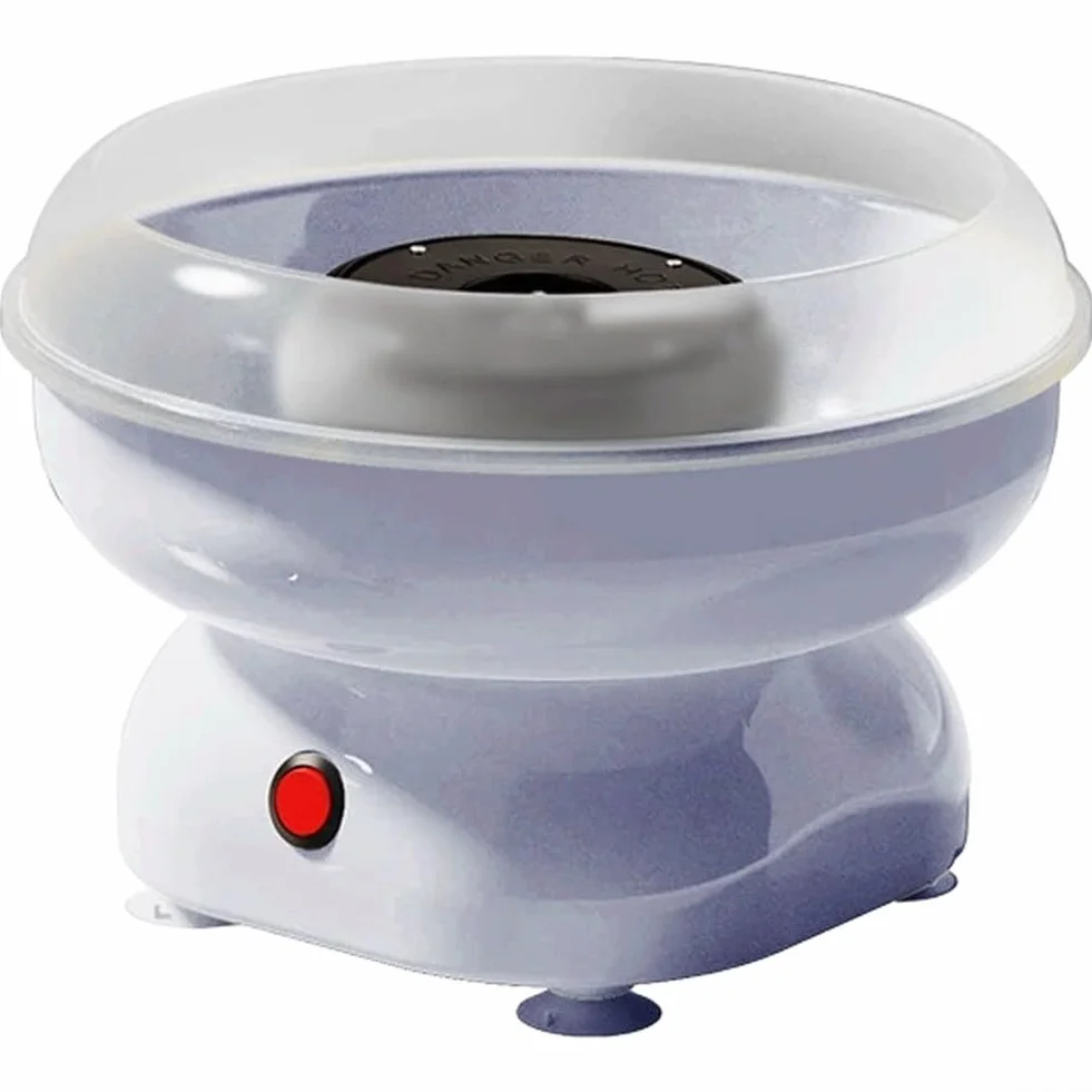 Máquina eléctrica de algodón de azúcar de 1200 W de potencia calorífica – Segura Cotton Candy Maker con cubierta – para cumpleaños infantiles y carnaval – 28 x 28 cm (morado)