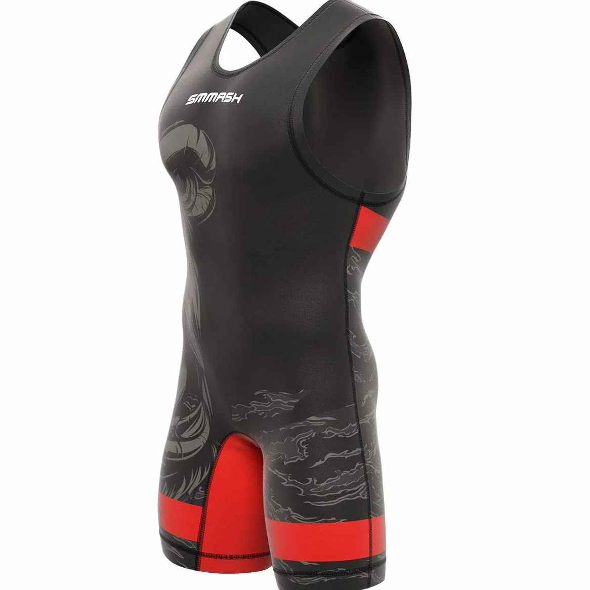SMMASH Singlet De Lucha Libre Camiseta Deportiva Corto Hombre Wrestling Traje Atlético Transpirable