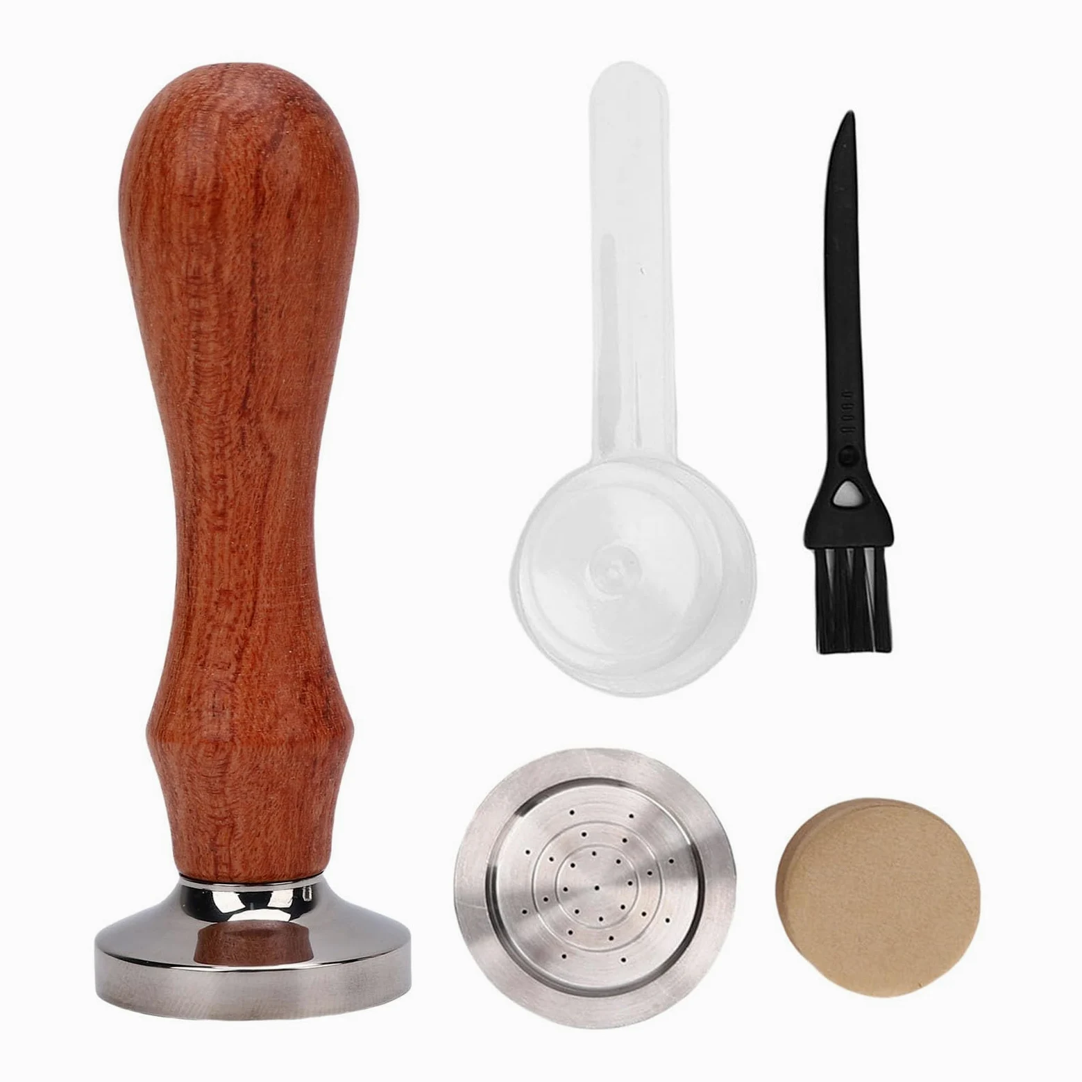 Cápsulas de café Reutilizables, de Acero Inoxidable, Recargables, Compatibles con Cafeteras, con Cepillo y Cuchara