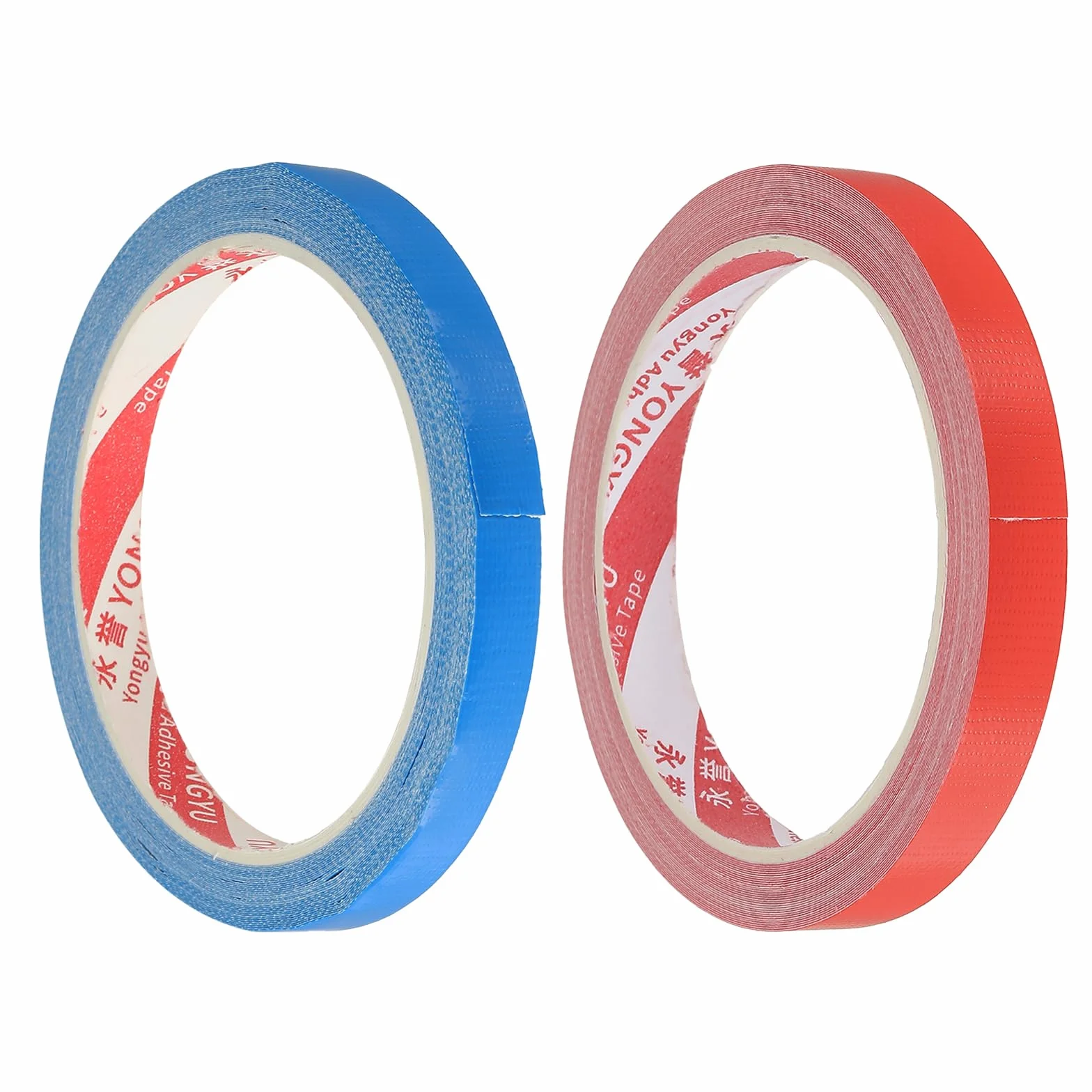 PATIKIL Cinta Lateral de Tenis de Mesa 33 Pies x 0.4" Paquete de 2 Cintas de Borde para Raquetas Rojo Azul