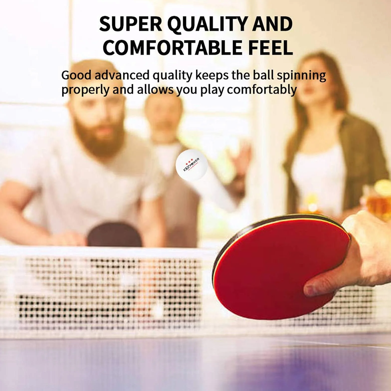 K40+ pelotas de ping pong ABS 3 estrellas 100 unidades