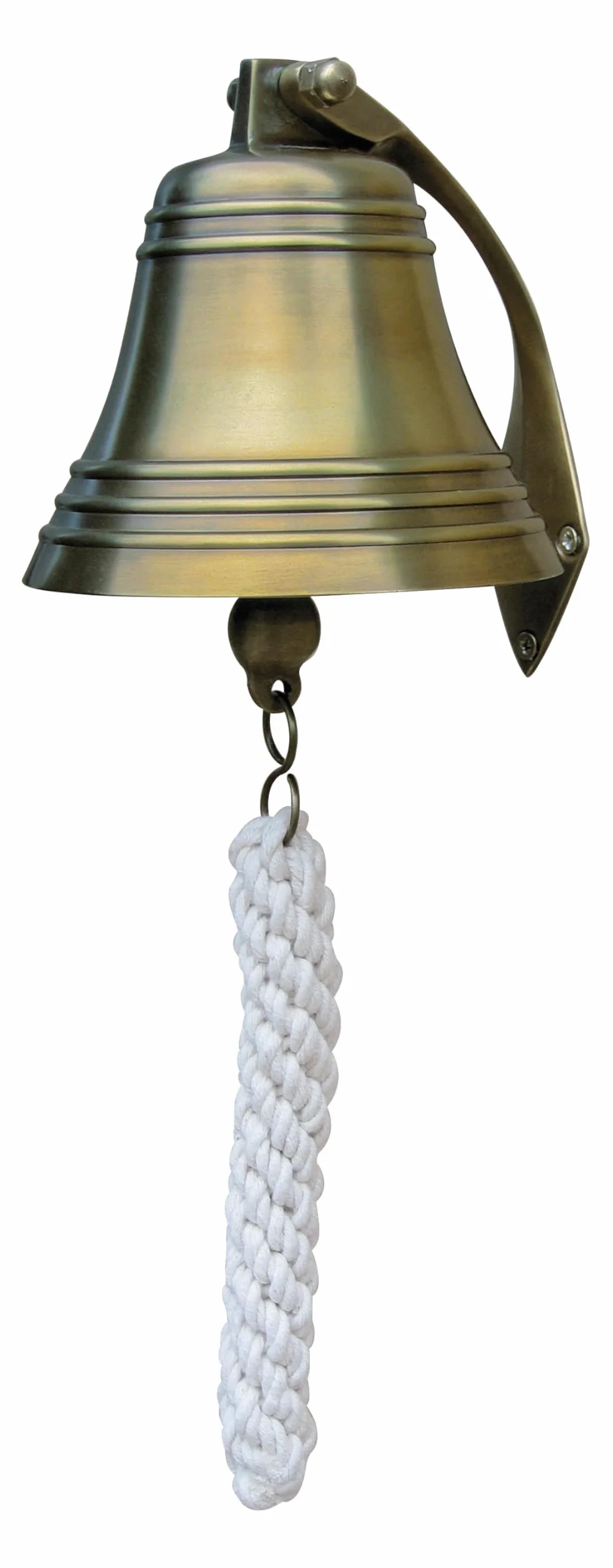 Campana de pared de latón envejecido, diámetro = 13 cm