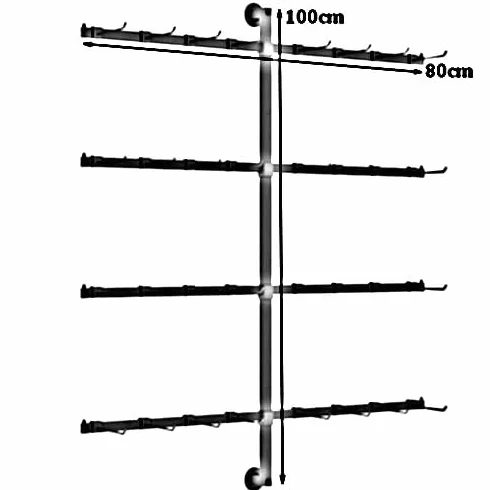 WIGING Expositor De Pared para Calcetines, Soporte Organizador De Almacenamiento De Metal para Bufandas, Cinturones, Calcetines, Soporte para Ropa Interior, Fundas para Teléfono Móvil(White,80x100cm)