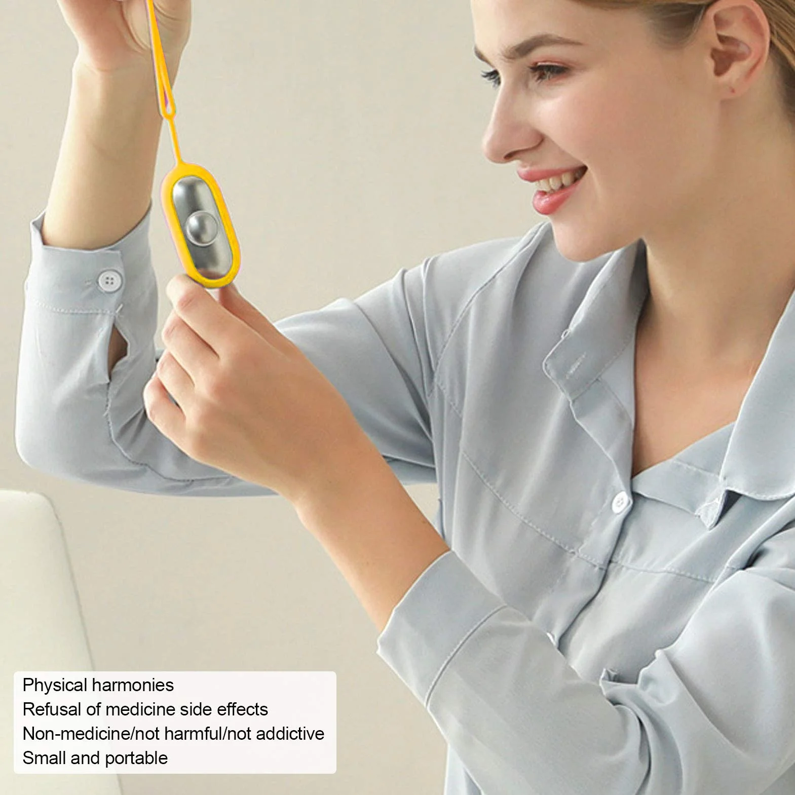 Sleep Aid Device, Dispositivo Ayuda para Dormir Adultos, Calmante de Ansiedad de Mano, Portátil, Carga USB, Alivio Estrés Sueño (Amarillo)