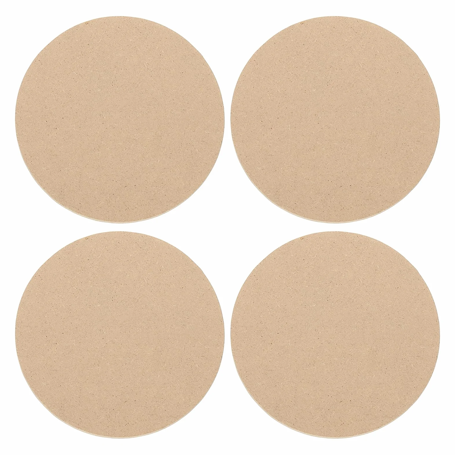 PATIKIL 4 Pack 8" 204mm Diámetro Platos de Torno de Cerámica sin Agujeros, 8mm 1/3" Grosor Sistema de Platos Redondos de Cerámica Accesorios de Torno de Cerámica, Marrón