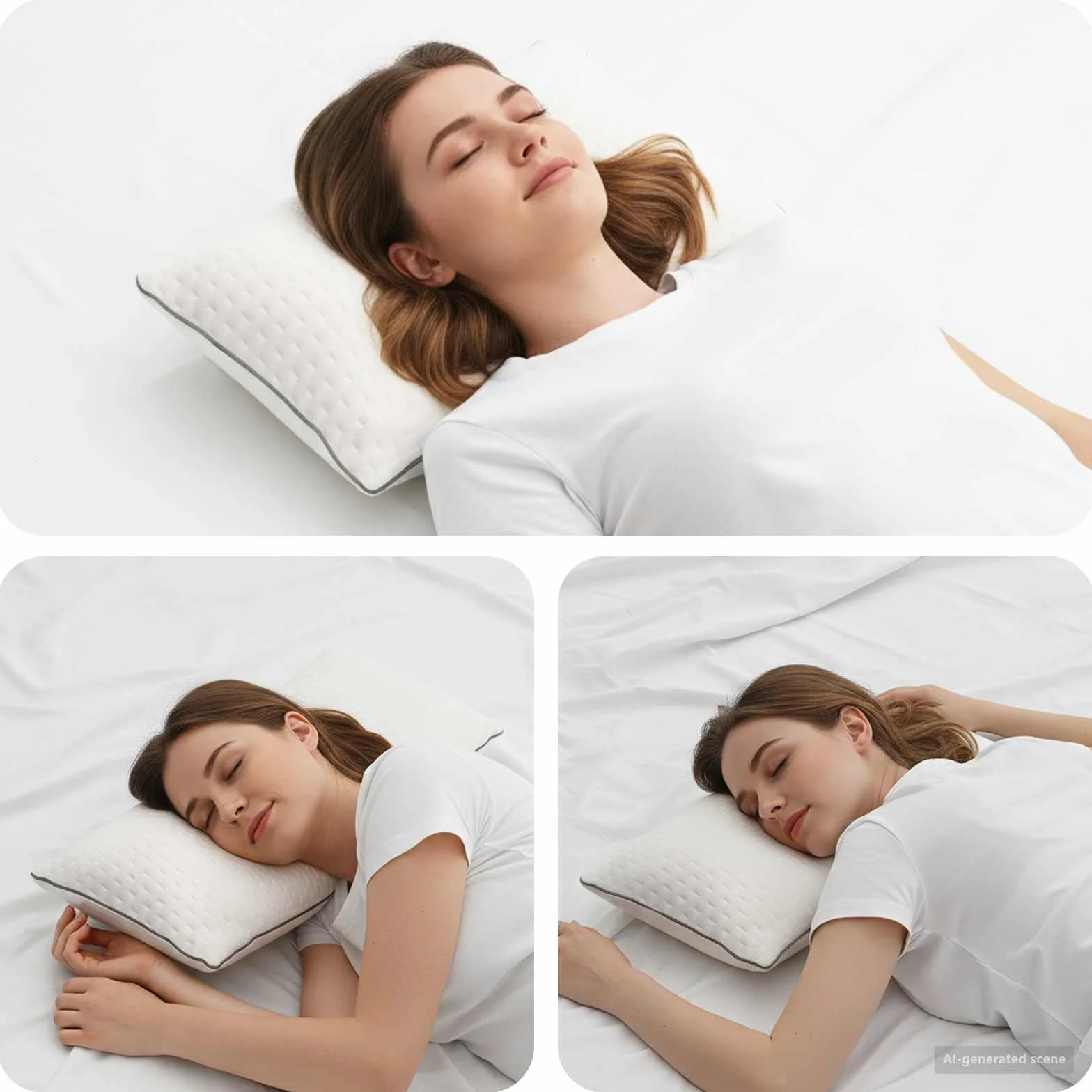 Shread - Almohada para dormir (50 x 30 x 11 cm, espuma viscoelástica, con funda transpirable y relleno ajustable para los lados, espalda y boca abajo, cama, sofá, habitación de invitados
