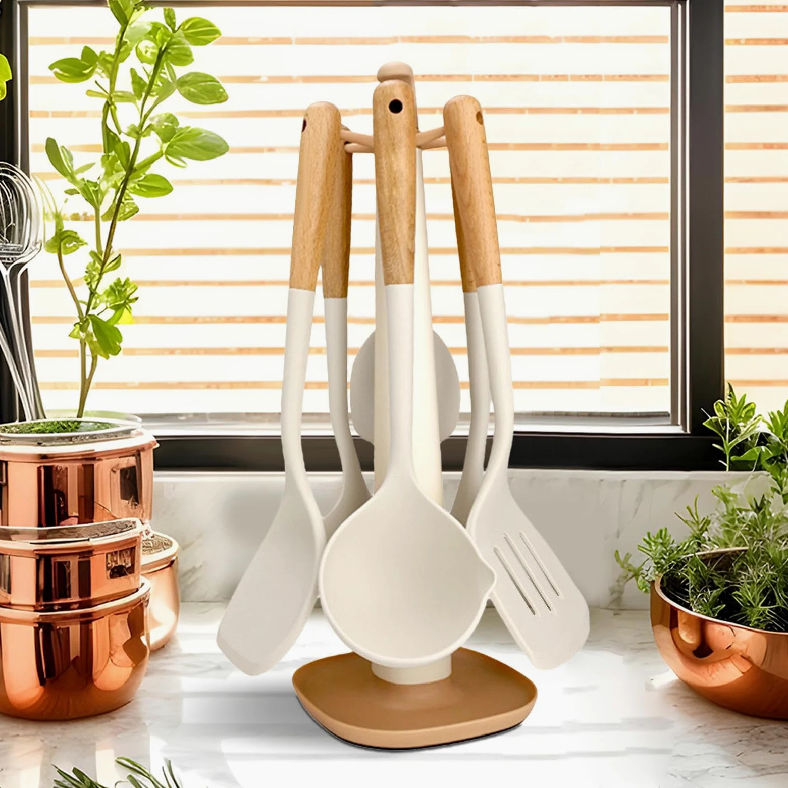 Espátula de silicona silicona alimentaria antiadherente | Espátulas seguras para cocinar Accesorios de Alimenticio para Mezclar, Hornear, Freír, Servir, Preparar, y Exterior