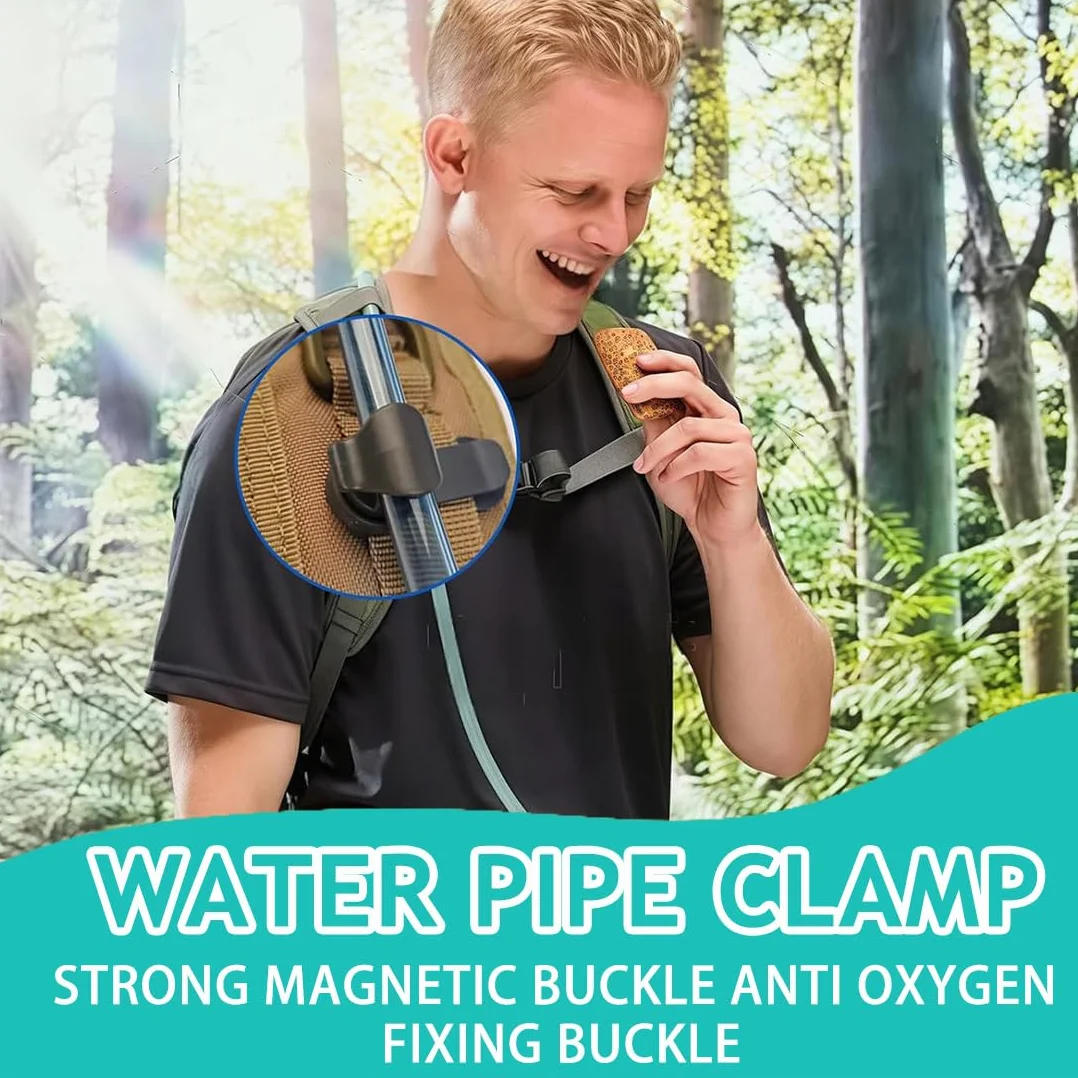 3 clips magnéticos para tubo de hidratación, clip para tubo de hidratación, clip para tubo de hidratación, bolsa de agua magnética para mochila, bicicleta, correa de hombro desmontable