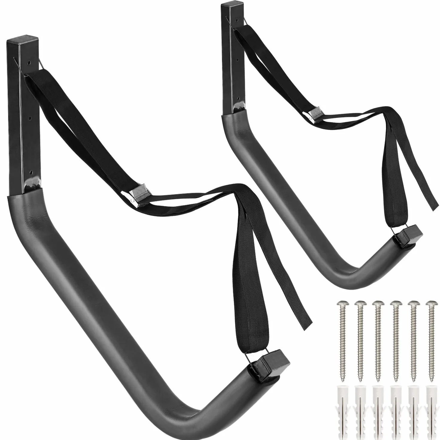 Soporte de pared para kayak, ganchos de garaje para canoa, sistema de almacenamiento, carga máxima 68 kg (54x50 cm)
