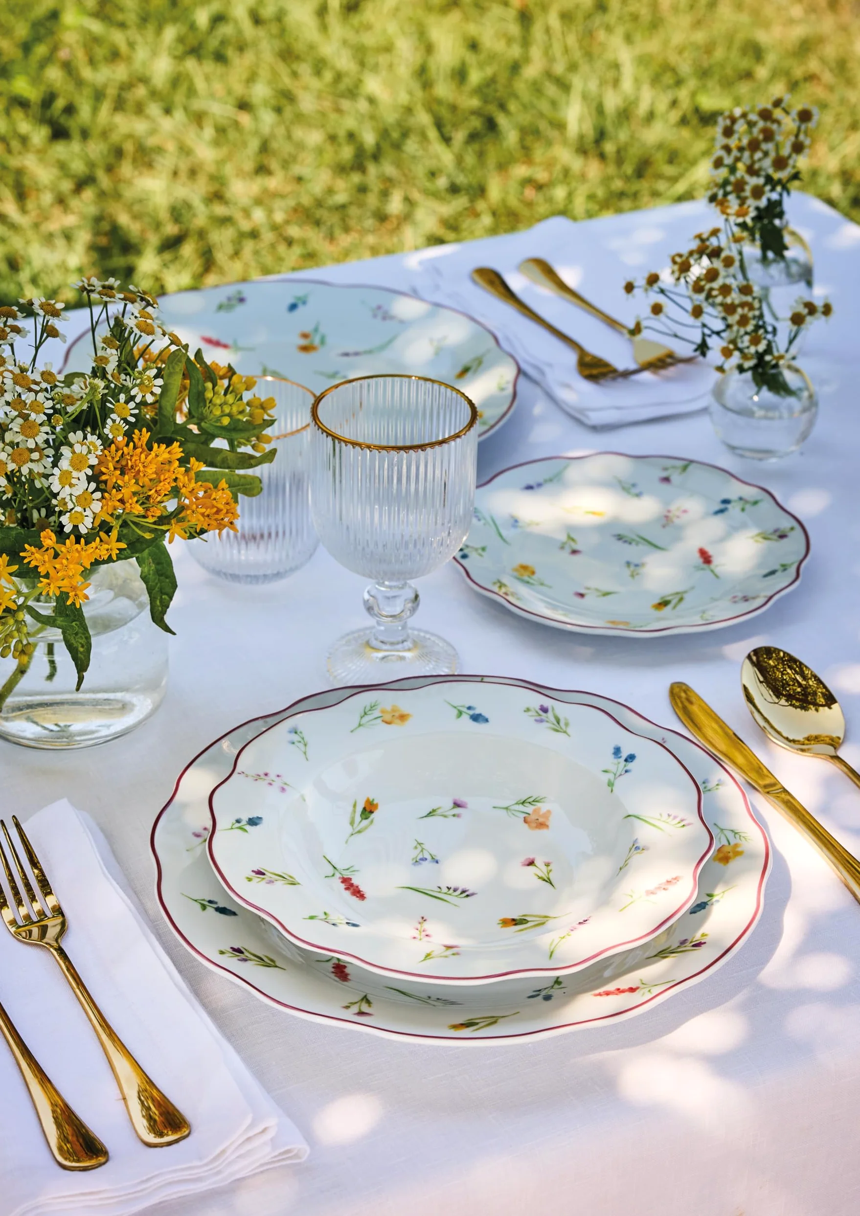 Tognana Millefiori, servicio de platos de 18 piezas para 6 personas, porcelana, blanco, Hecho en Italia