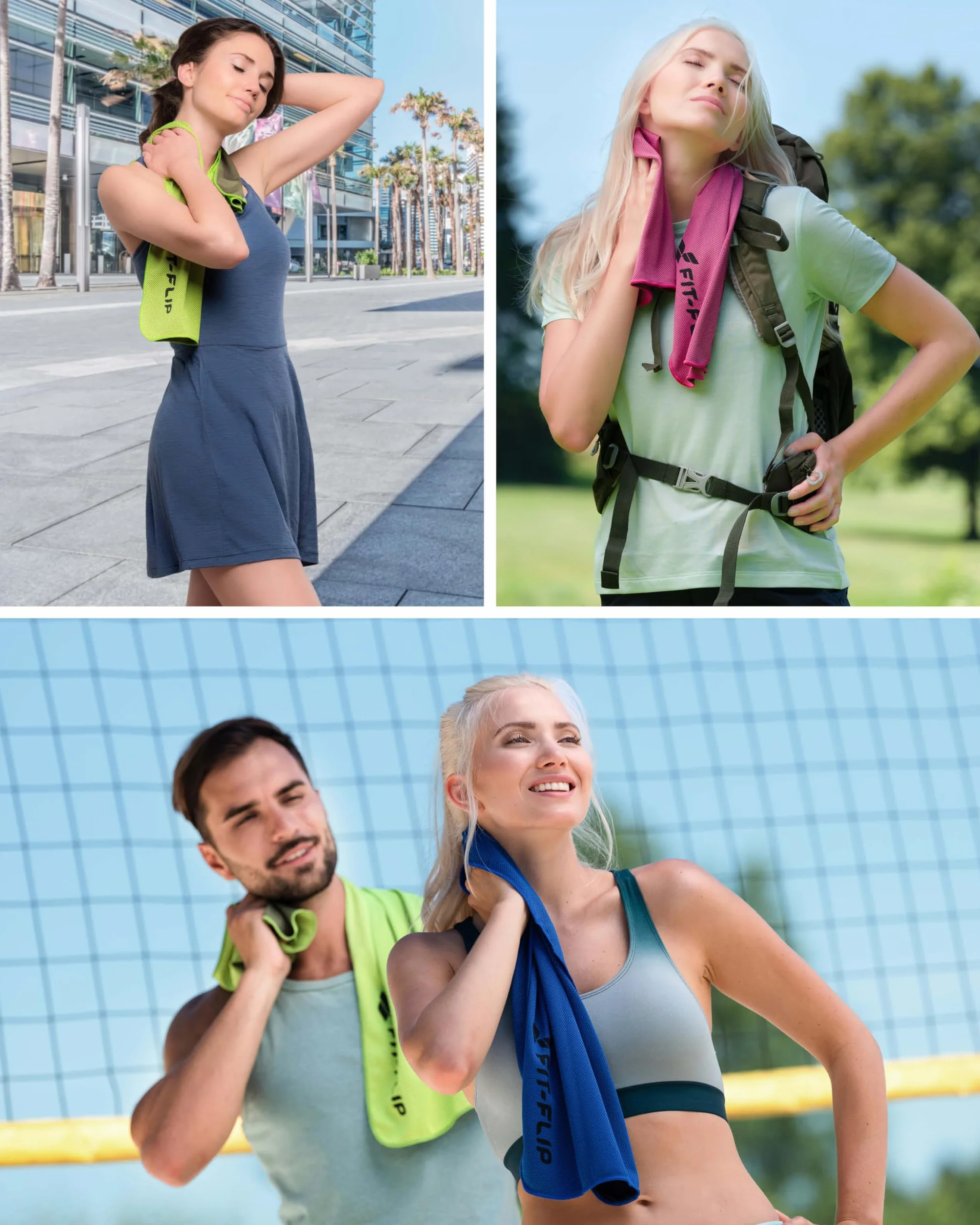 Fit-Flip Toalla de enfriamiento Microfibra para Deporte Airflip Cooling Towel Fitness Gimnasio Viajes Yoga