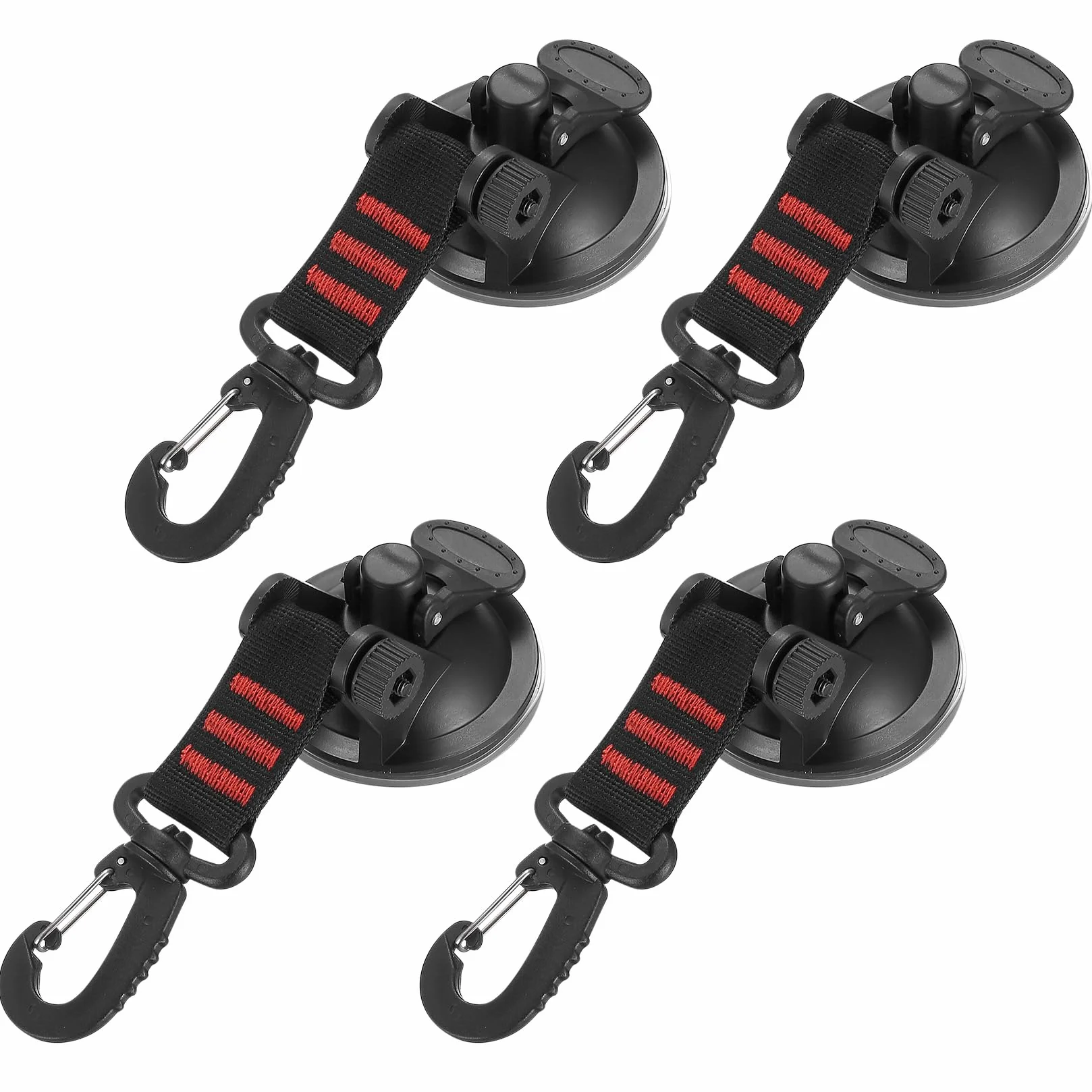 Ganchos de Camping con Ventosa, 4 Piezas, Extra Fuertes, Ancla de Ventosa con Sujeción, Ganchos Multifuncionales para Caravana, Auto, Camping, Hogar, Tienda, Toldo Solar