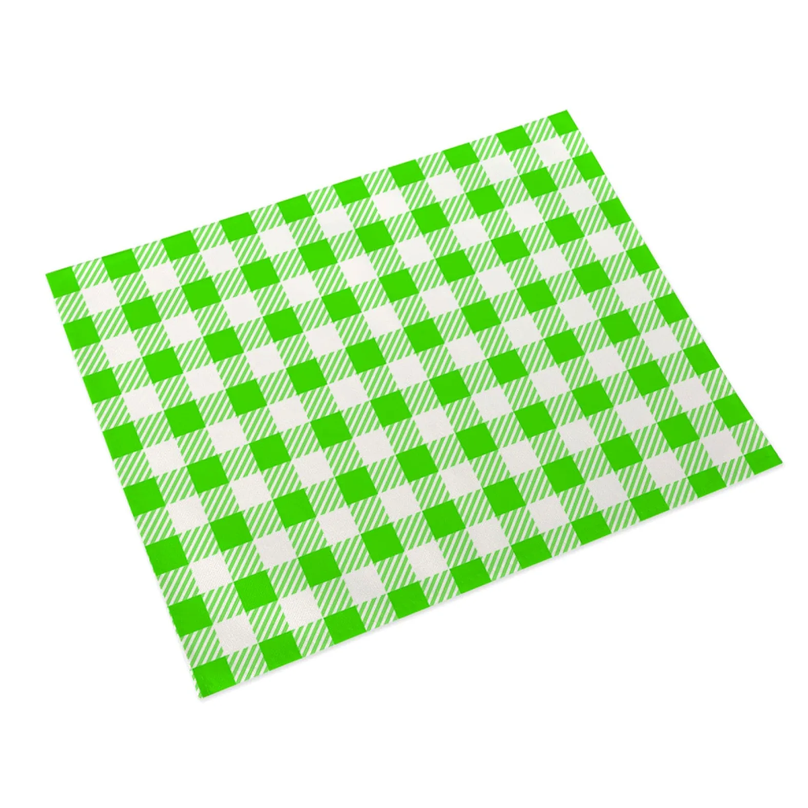 Manteles Individuales Hierba Verde Blanco Mantel Individual Algodón y Lino Lavable Salvamanteles Individuales Resistente al Calor Bajoplatos Individuales Mesa Tapetes para Mesa 30x45cm 6 Pcs