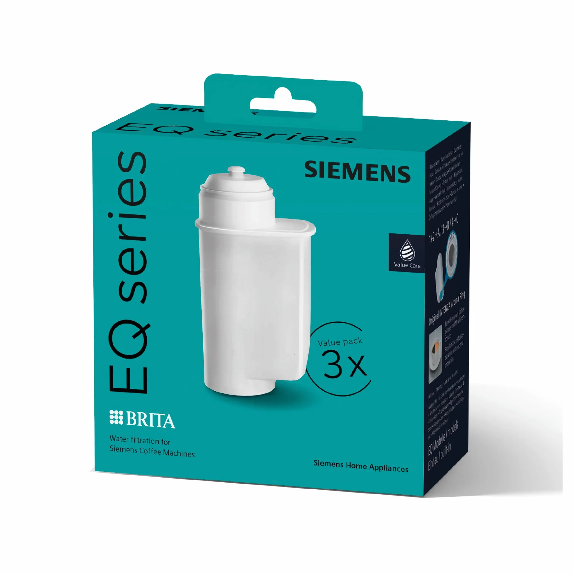 Krups Minimáquina de cápsulas de café NESPRESSO XN1101 Essenza | 1260W | blanco | Filtro de agua 0,7 litros y Siemens BRITA Intenza TZ70033A
