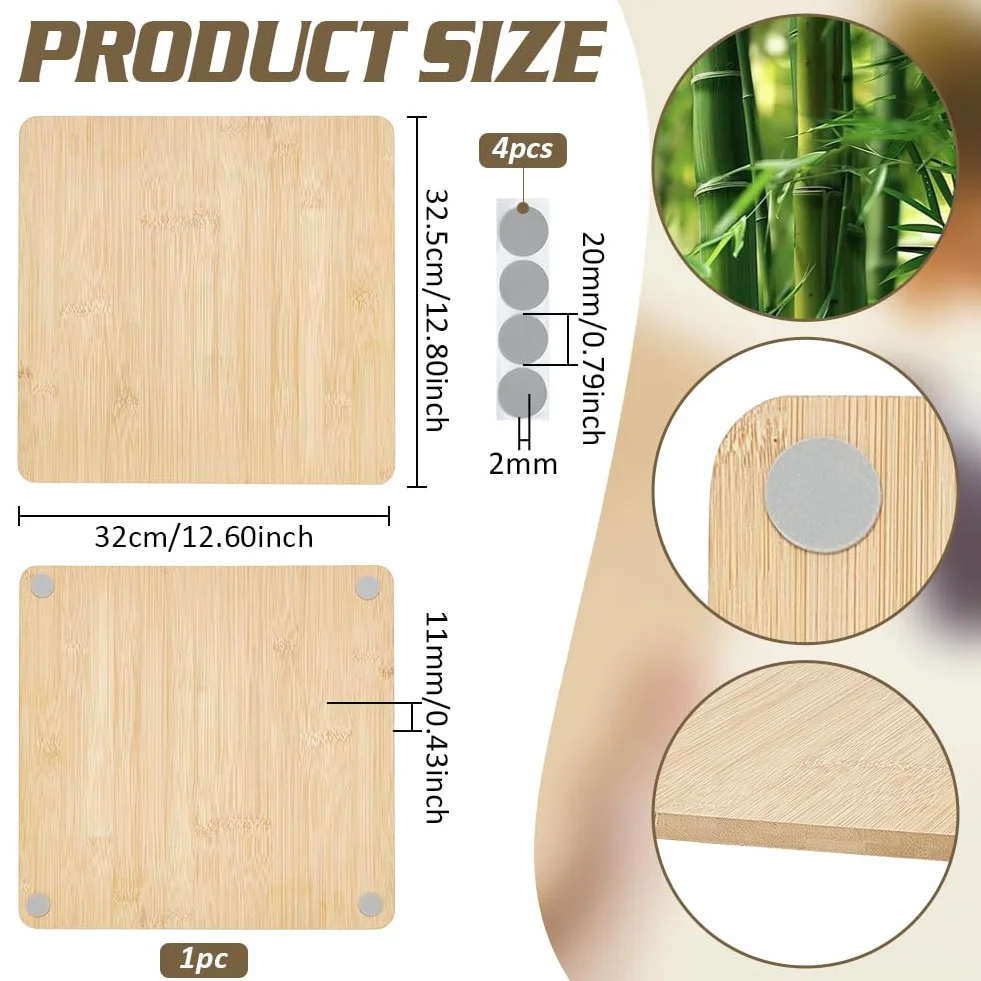 PH PandaHall Bandeja deslizante para máquina de café, bandeja para electrodomésticos de cocina con almohadillas de silicona antideslizantes para encimera de cocina y organización de cafetería, 32 x