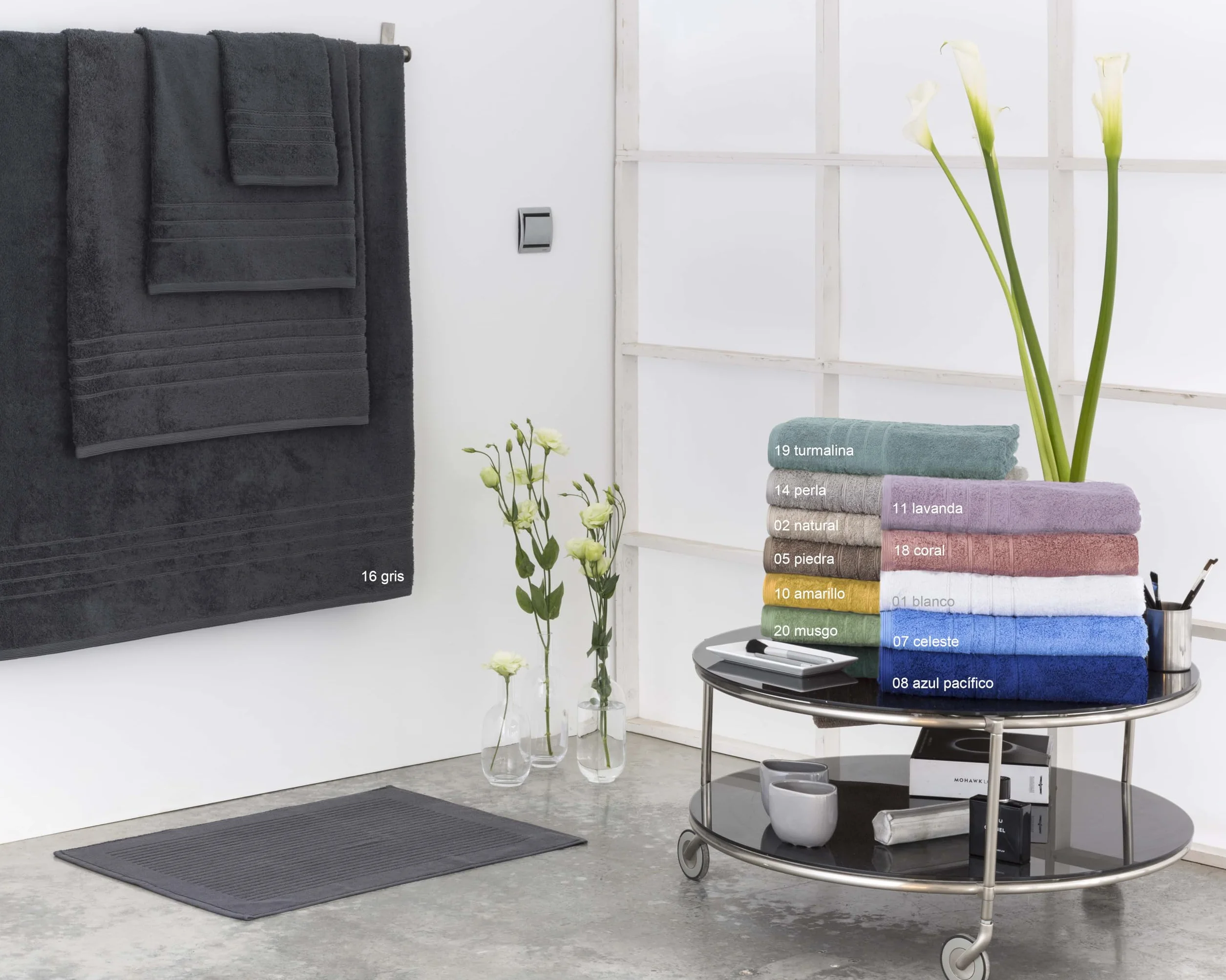 ABECE CASA Toalla Omega 700 g/m² Algodón Egipcio – Extra Suave y Muy Absorbente- Lavabo 50x100 cm, Turmalina