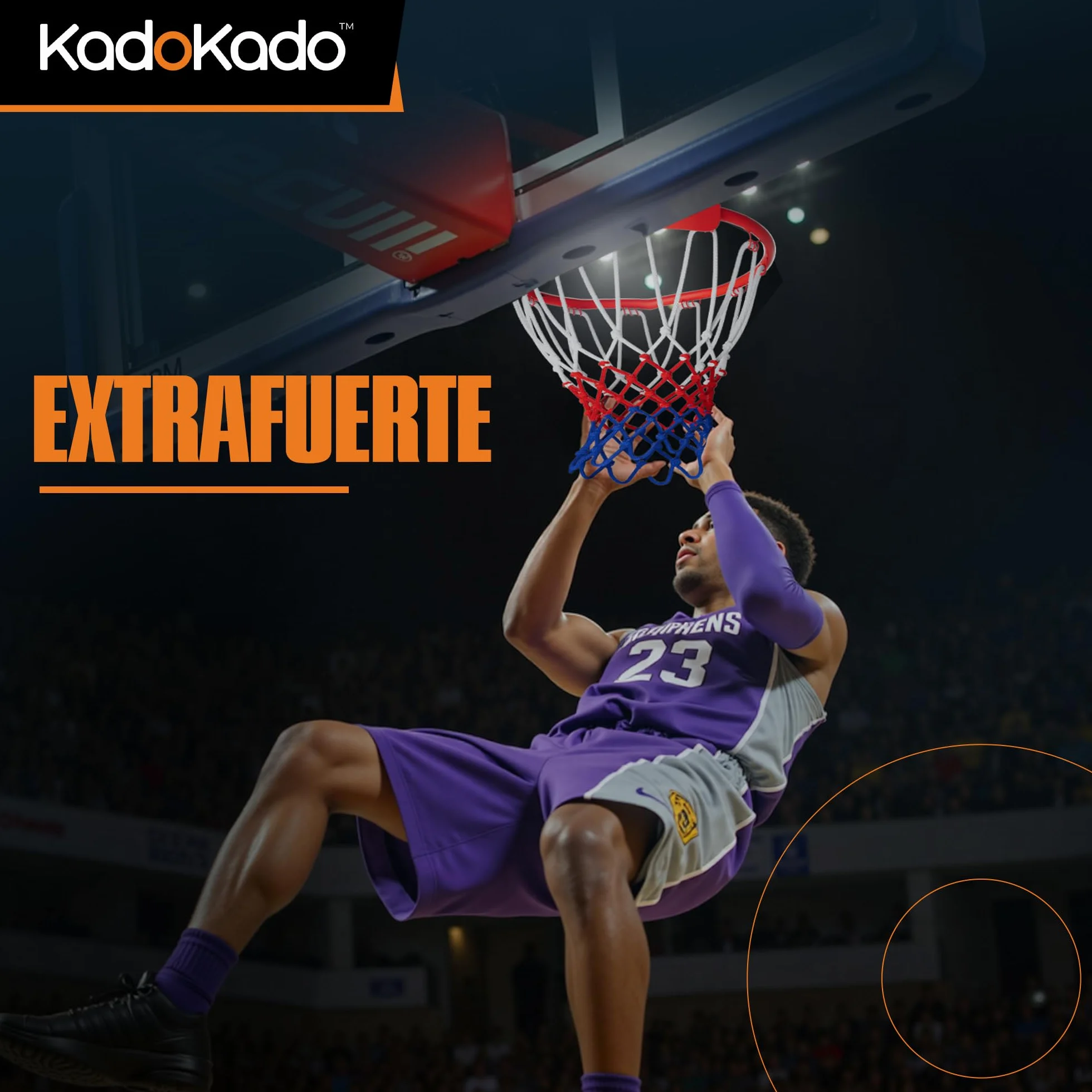 Profesional Red de Baloncesto 150g Repuesto Resistente 12 Ganchos Blanco Rojo Azul