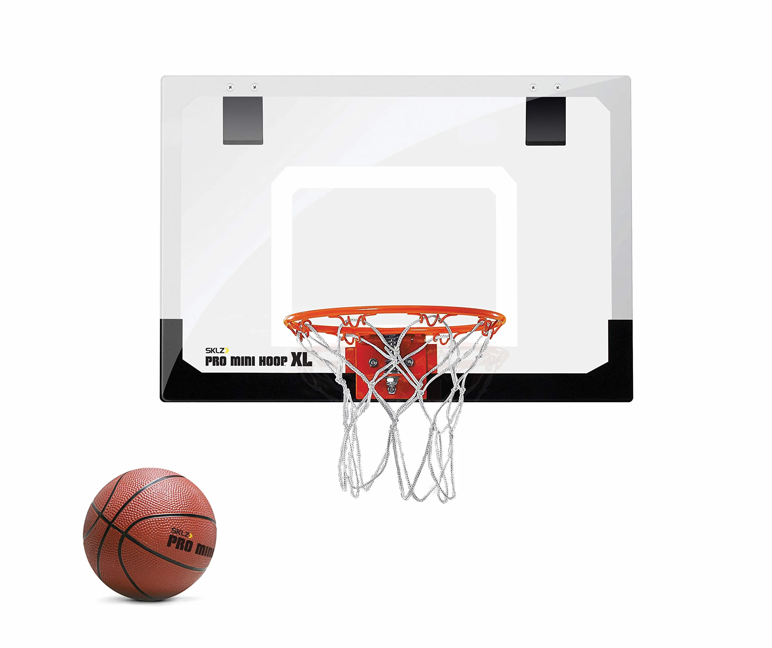 SKLZ Aro de Baloncesto Mini Profesional, Incluye Pelota, Resorte de Seguridad - 45.72 x 30.48 cm