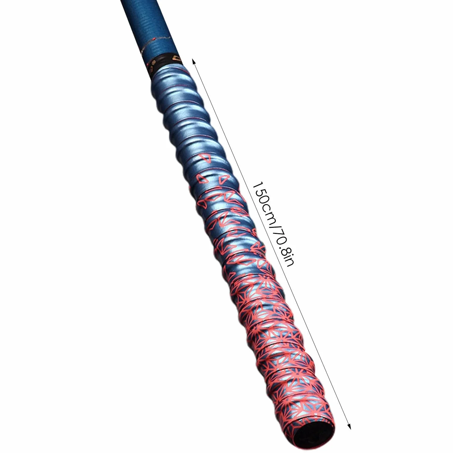 Caña de pescar envoltura tubo termorretráctil antideslizante 70 pulgadas asa aislamiento impermeable mango raqueta
