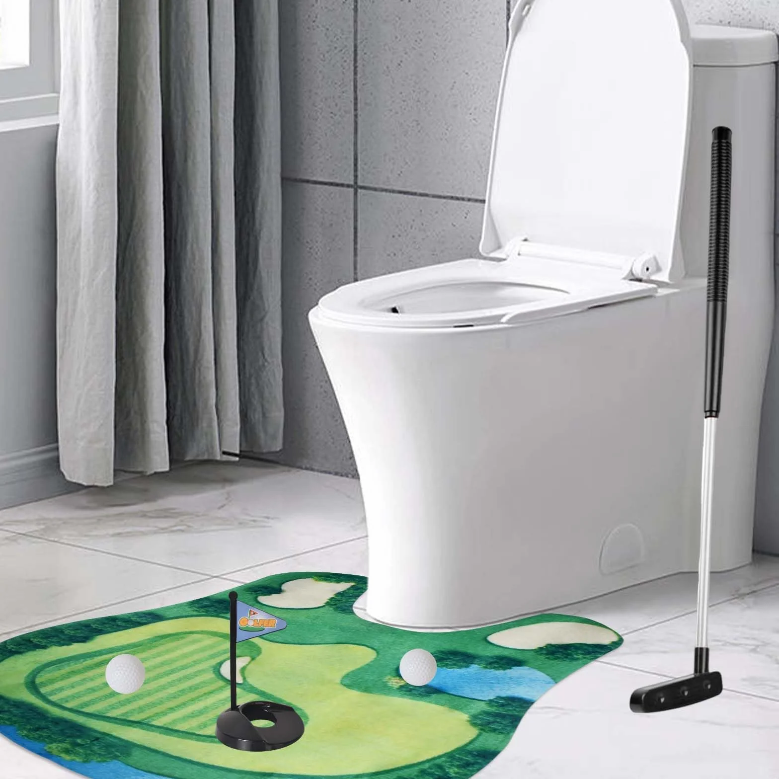 Juego de Golf para Baño Mini Golf Potty Putter Regalo Hombre