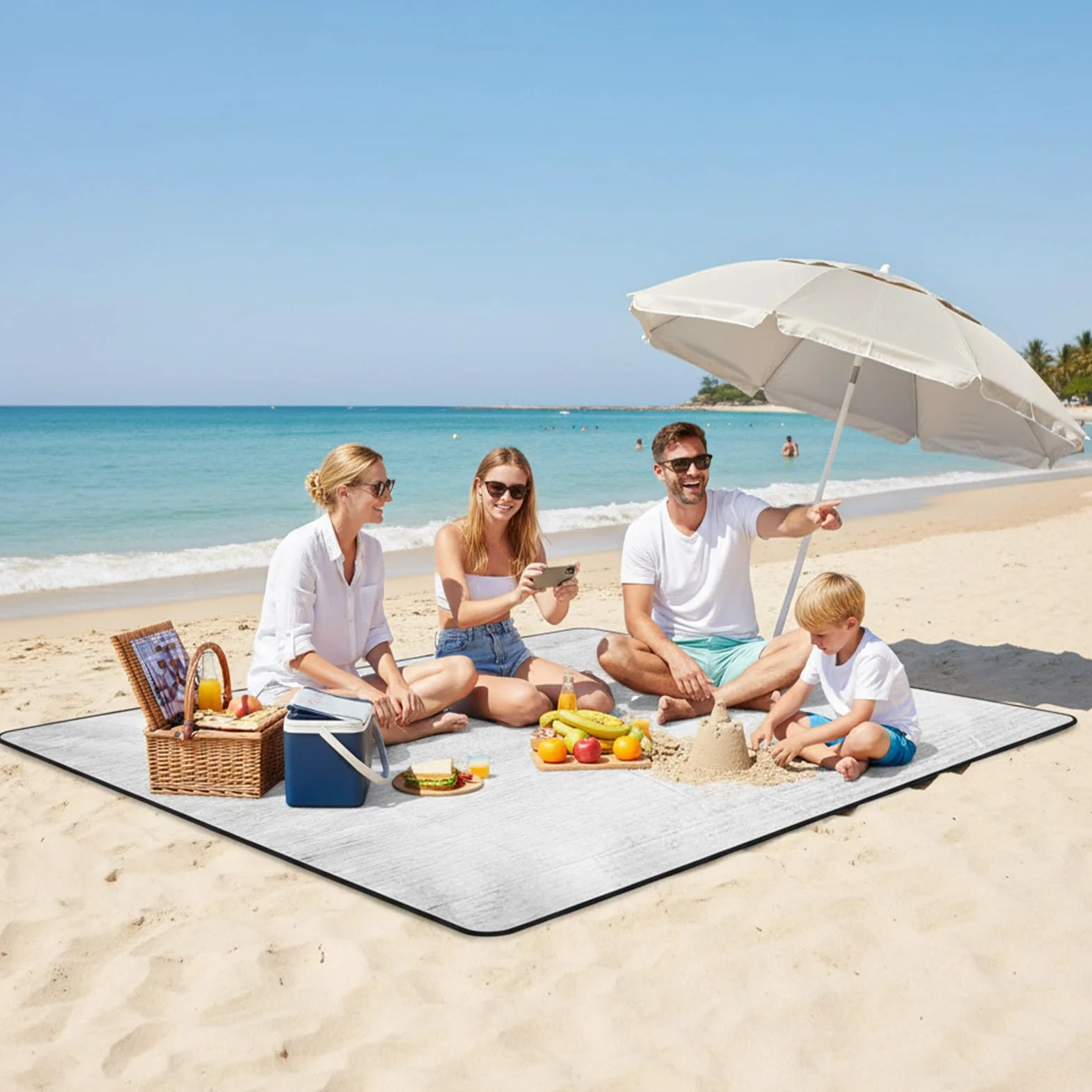 Esterilla Aislante de Aluminio Térmica para Camping 200x200 cm Impermeable Ultraligera Plegable