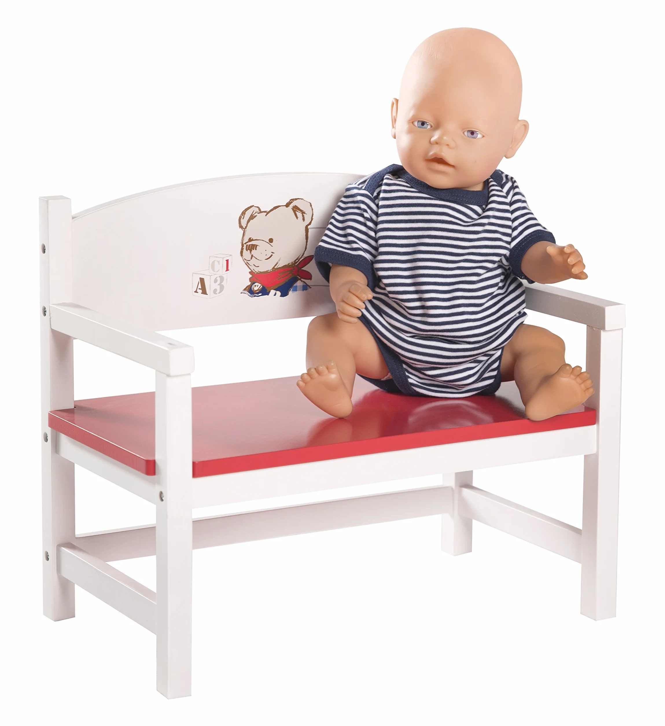 roba Banquito para muñecas Teddy College lacado blanco accesorio