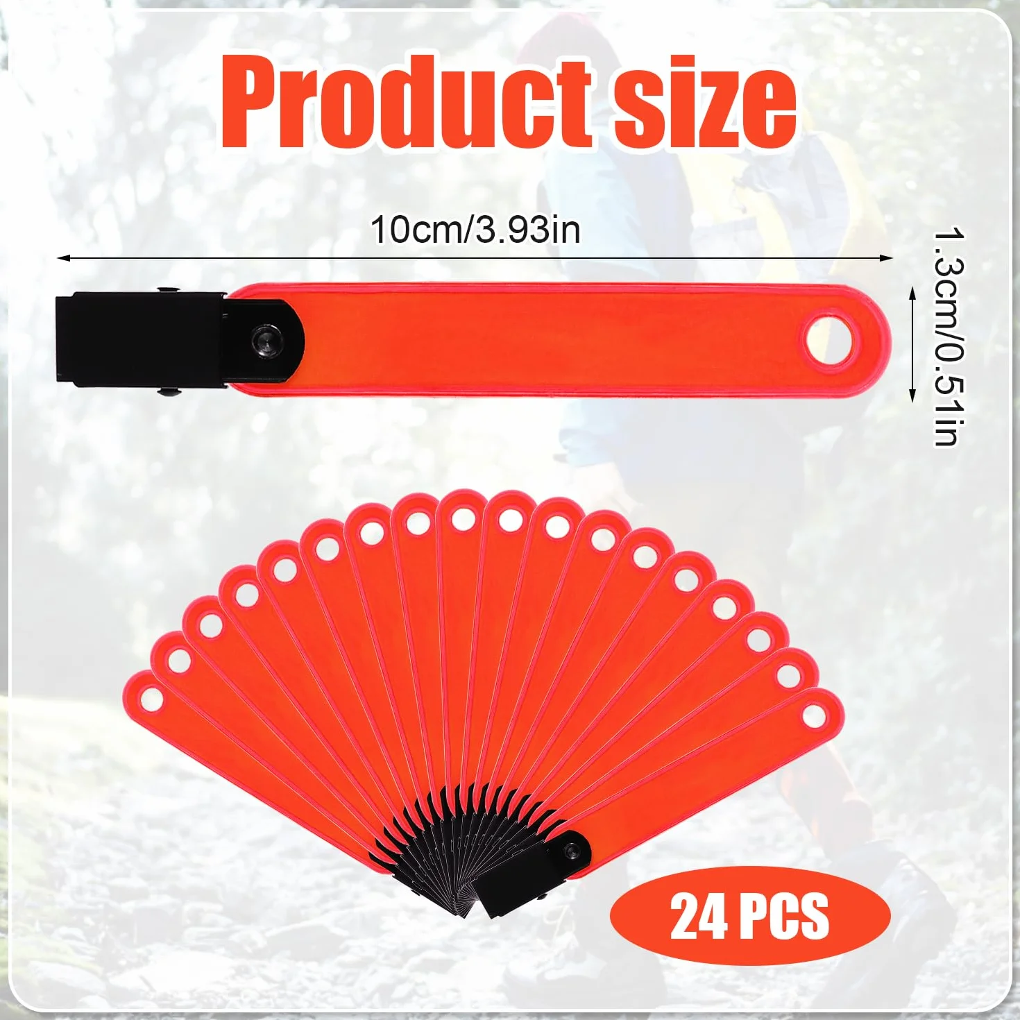 XIHIRCD 24 Uds Marcadores de Sendero Reflectantes con Clips para Senderismo al Aire Libre