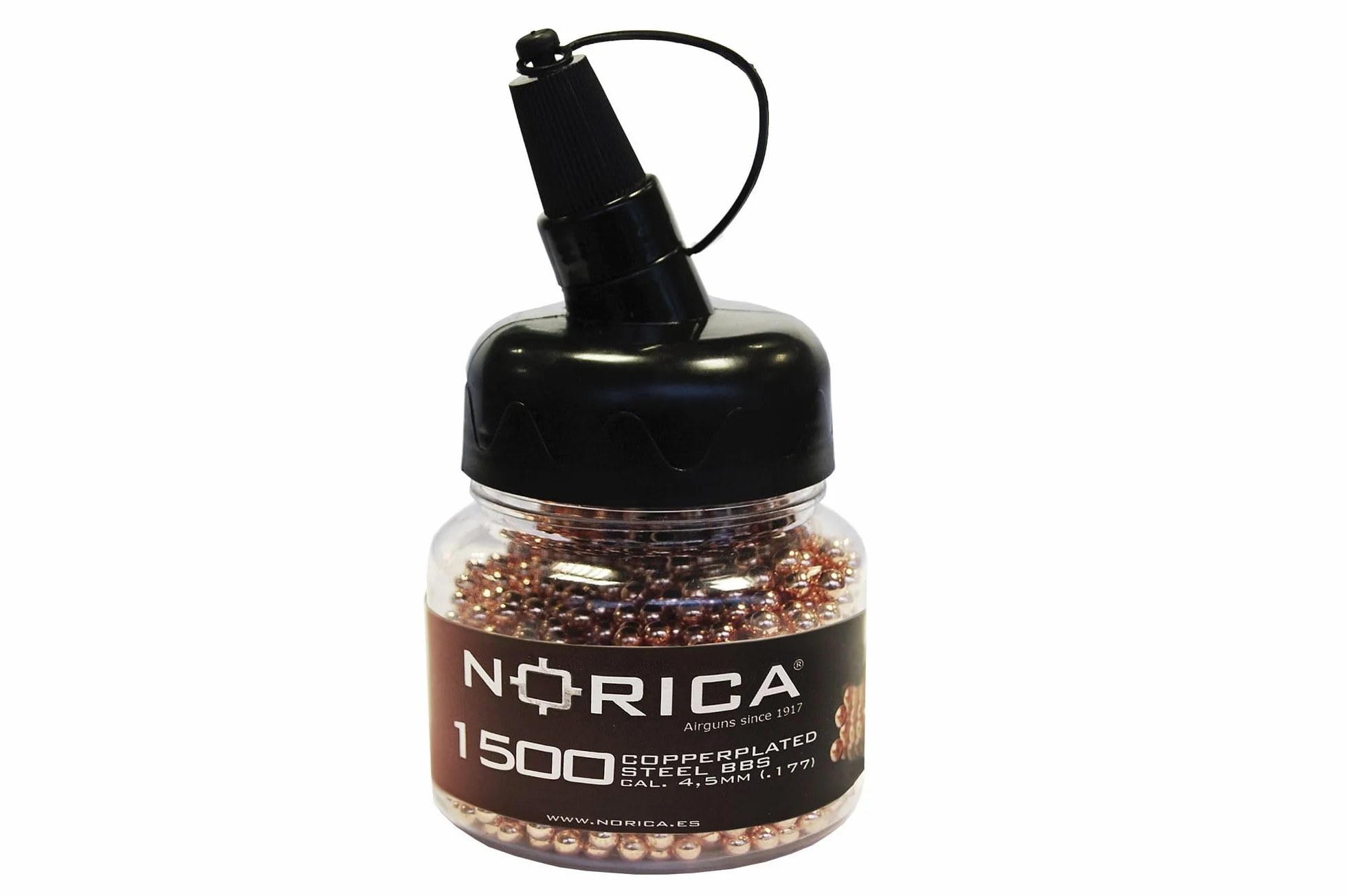 Norica BB Copper Coated 1500 Bolas Perdigones Acero Cobreado Calibre 4.5mm .177 Pistolas CO2 Carabinas Aire Comprimido