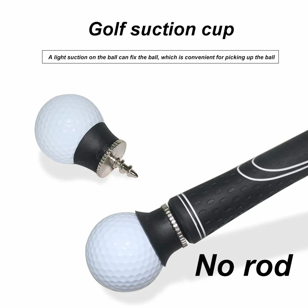 Ventosa de golf, bola de golf de aleación de silicona negra, herramienta de recuperación de ventosa, herramienta de recogida de pelota de golf, accesorio de golf (negro, 2 unidades)