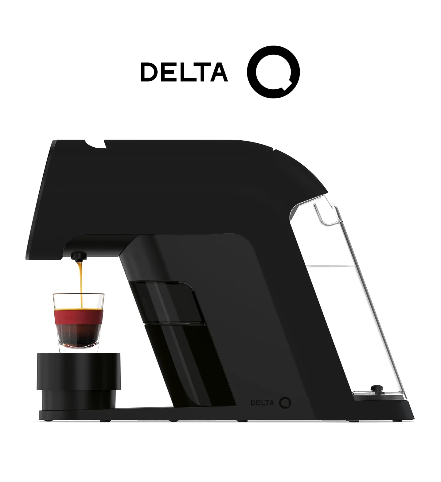 Delta Q | Cafetera Cápsulas IconiQ Negra + 60 Cápsulas Café | Inluye 40 Intensidad 10 + 10 Descafeinado + 10 Café con Canela